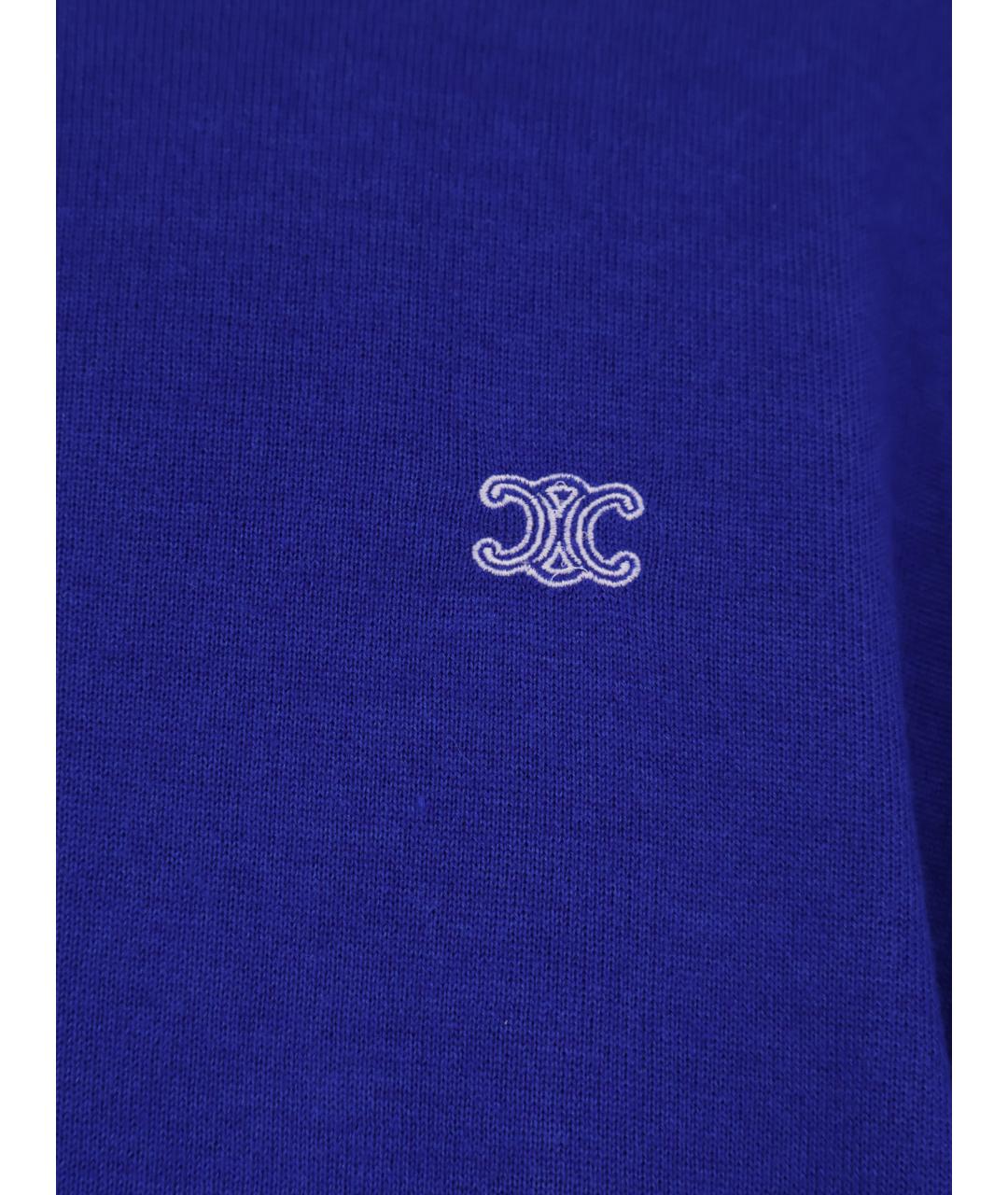 CELINE Синий кашемировый джемпер / свитер, фото 3