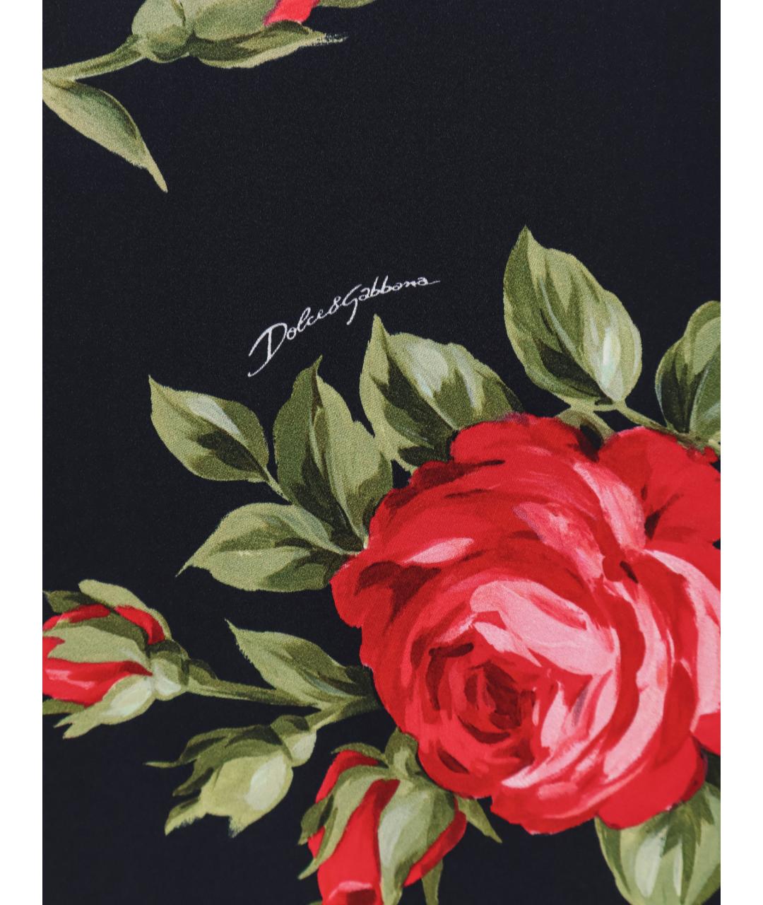 DOLCE&GABBANA Черное вискозное повседневное платье, фото 3