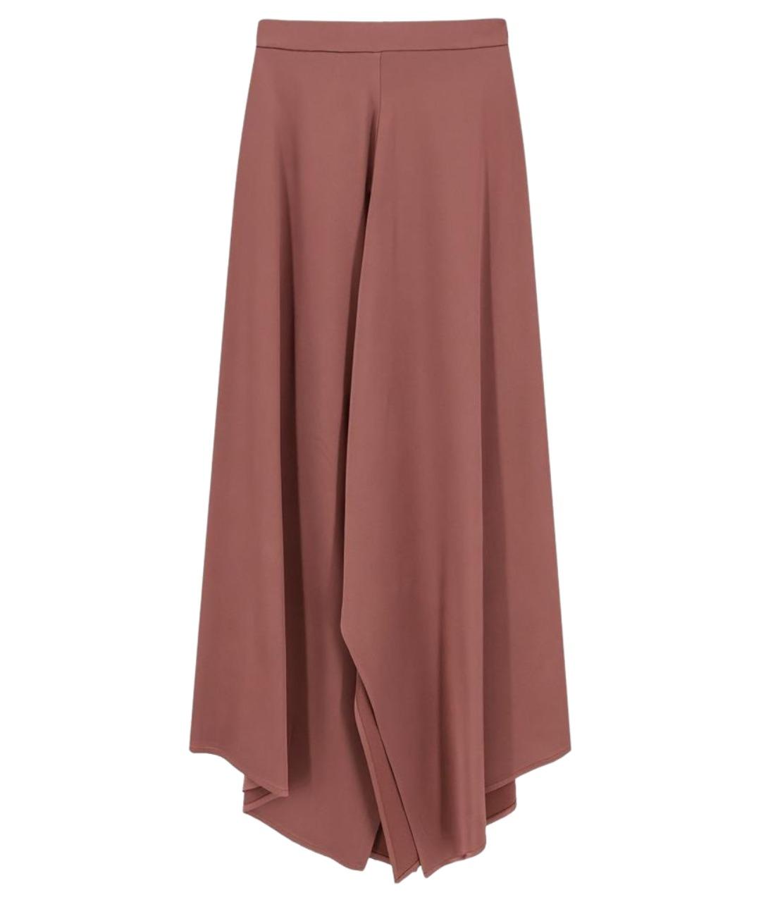 ALYSI Розовая ацетатная юбка миди, фото 1