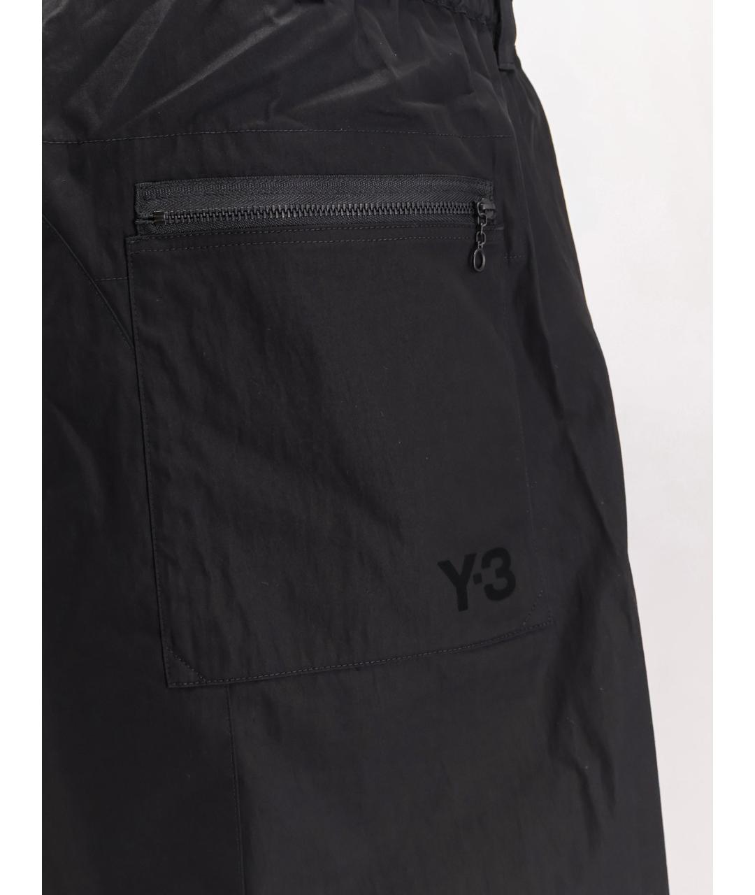 Y-3 Черные хлопковые шорты, фото 3