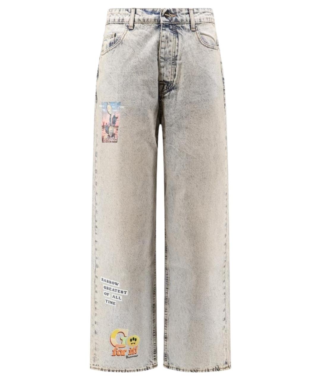 BARROW Голубые хлопковые прямые джинсы, фото 1