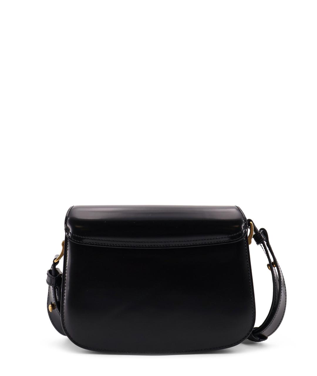 Ami Paris Черная кожаная сумка через плечо, фото 2