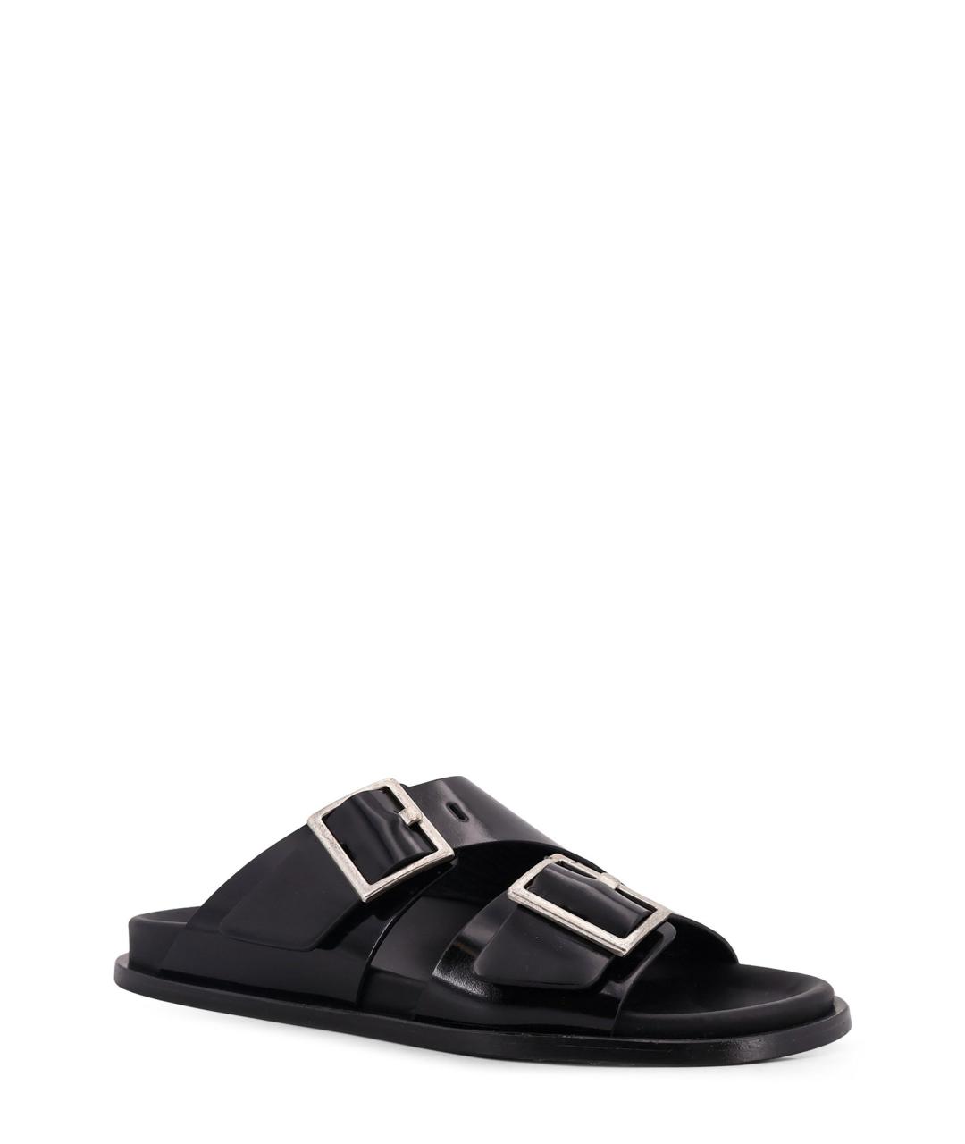 ALOHAS Черные кожаные сандалии, фото 2