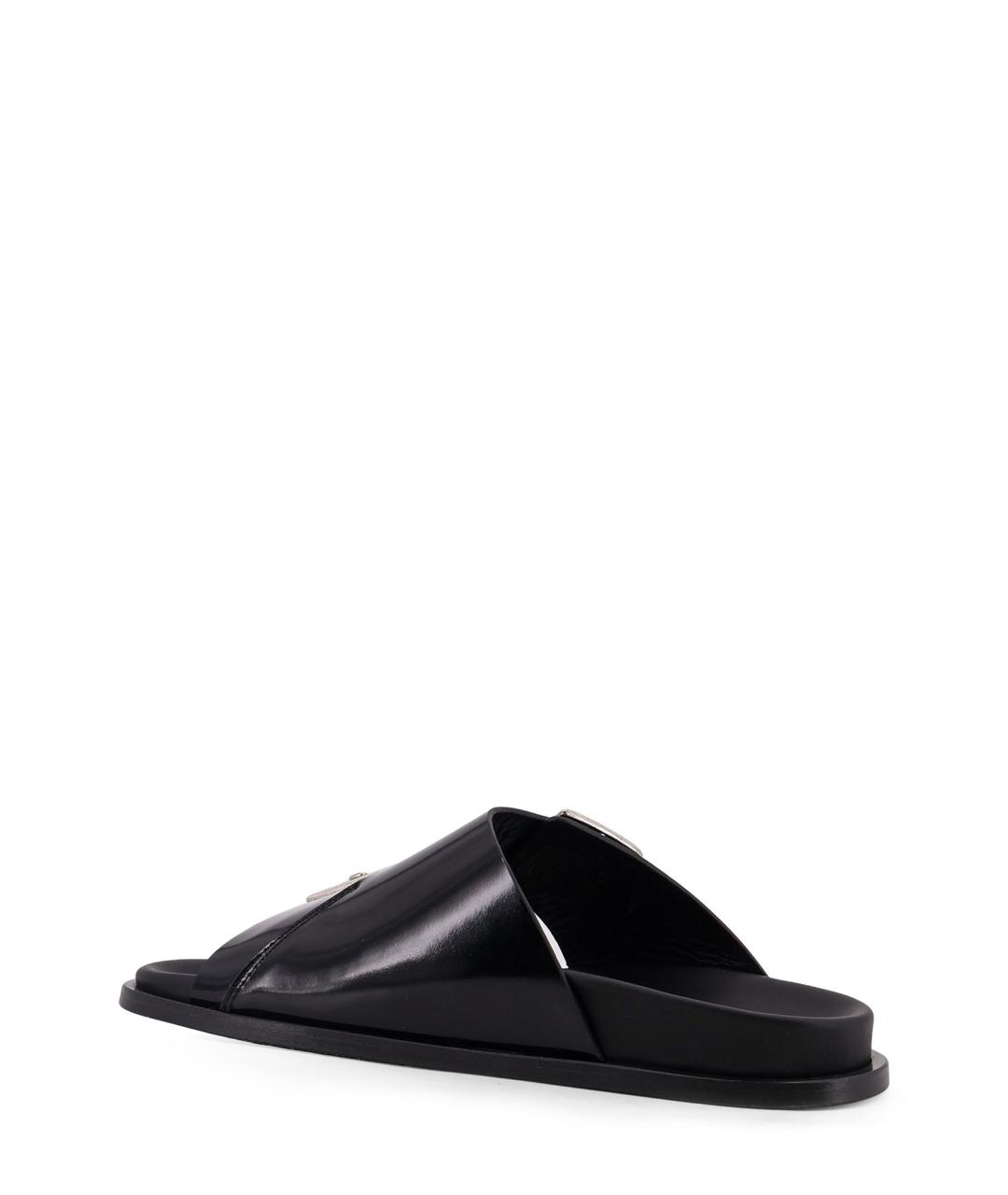 ALOHAS Черные кожаные сандалии, фото 3