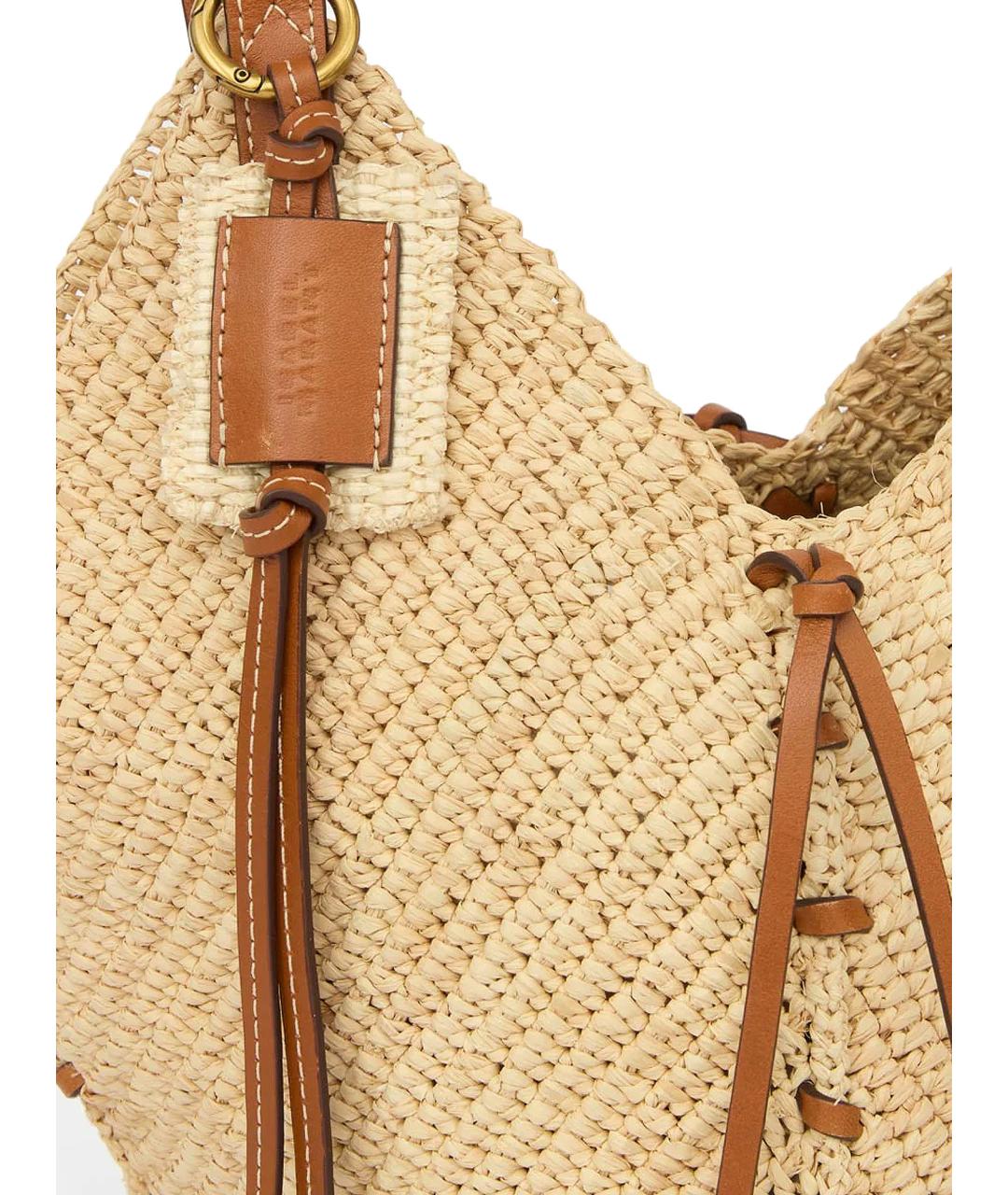 ISABEL MARANT Бежевая пелетеная сумка через плечо, фото 4