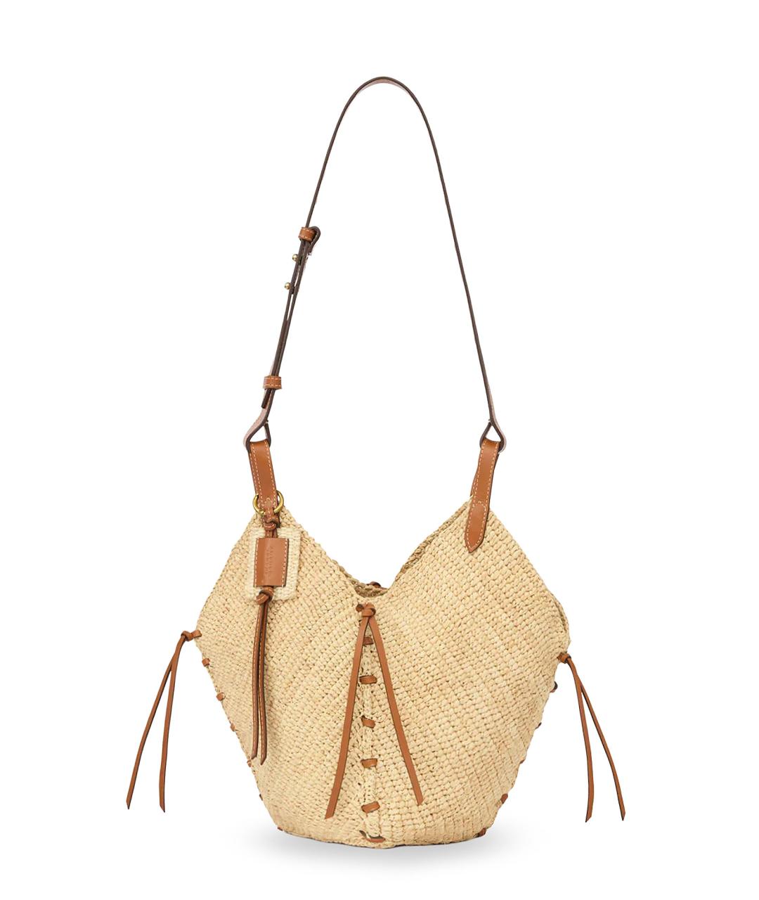 ISABEL MARANT Бежевая пелетеная сумка через плечо, фото 1