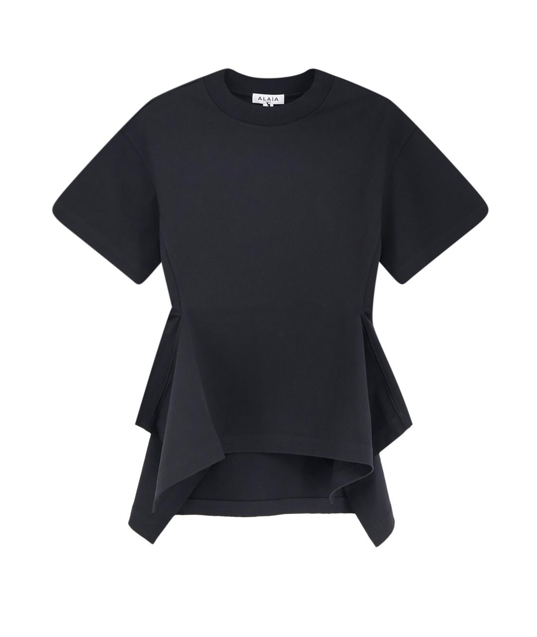 ALAIA Черная хлопковая футболка, фото 1