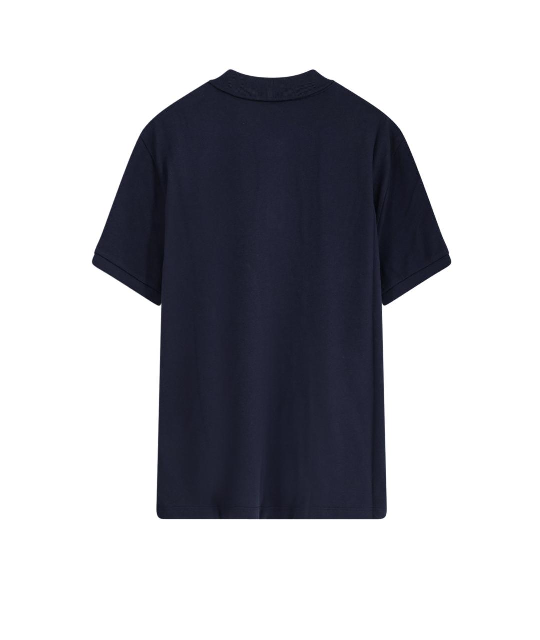 CELINE Темно-синее хлопковое поло с коротким рукавом, фото 2