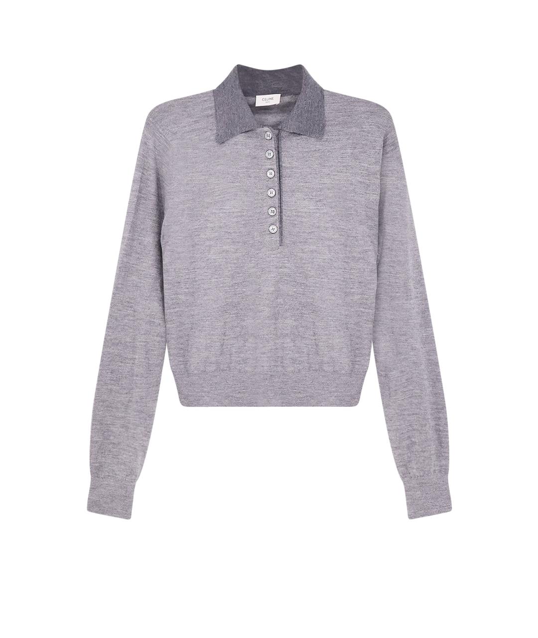CELINE Серый кашемировый джемпер / свитер, фото 1