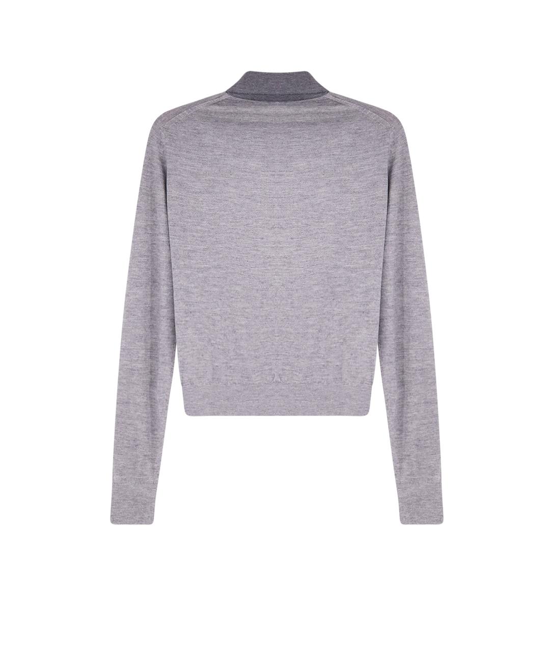 CELINE Серый кашемировый джемпер / свитер, фото 2