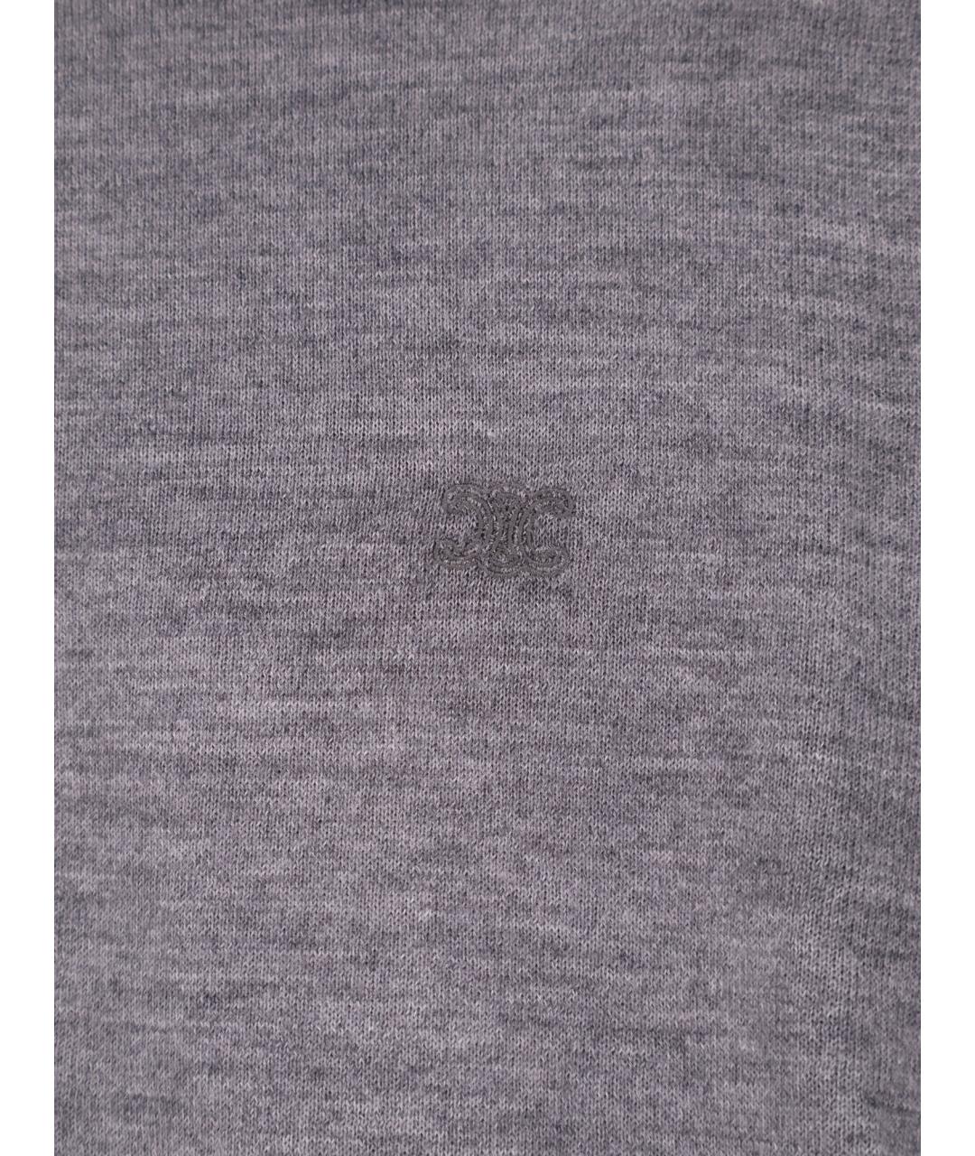 CELINE Серый кашемировый джемпер / свитер, фото 3