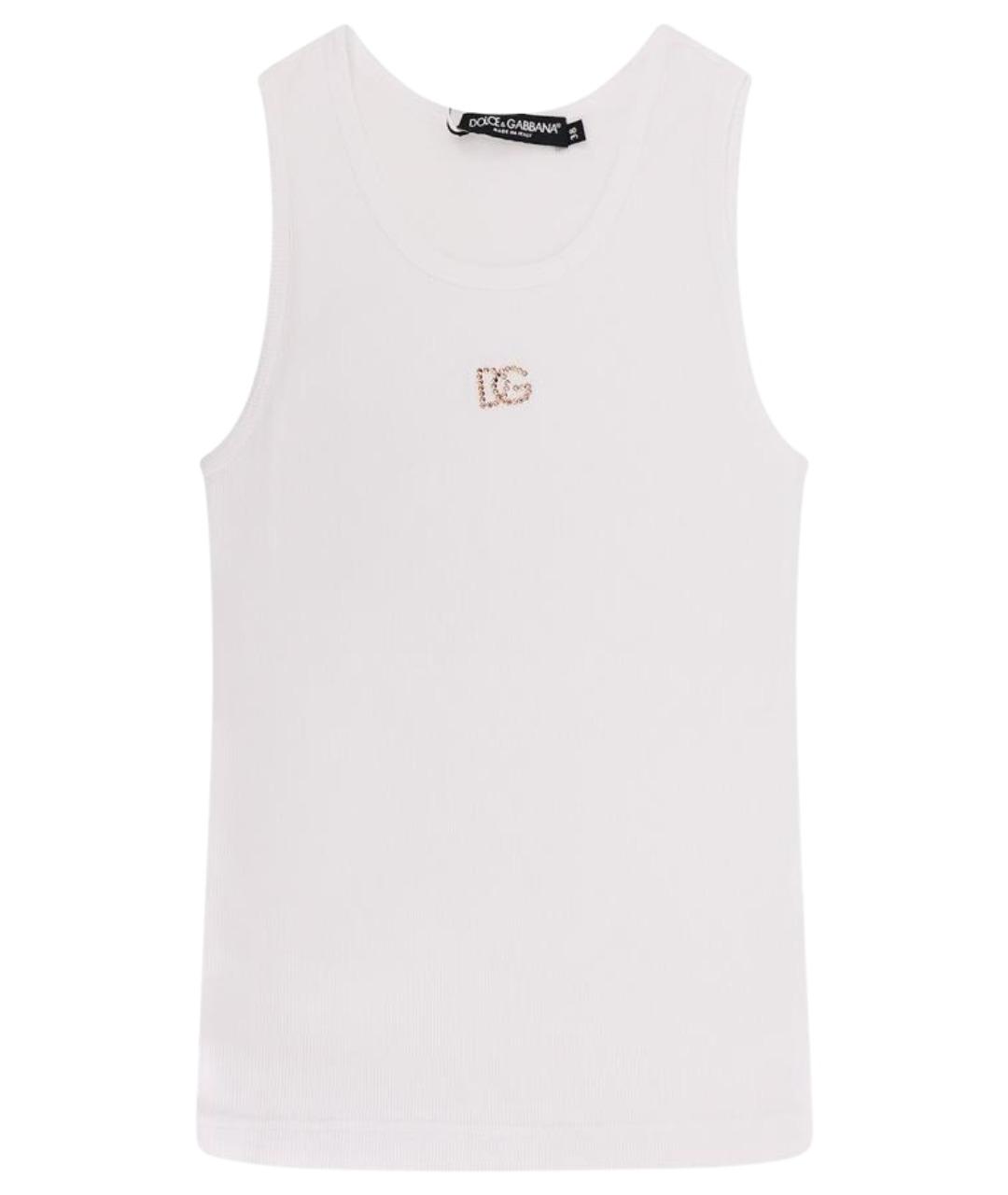 DOLCE&GABBANA Белая хлопковая майка, фото 1