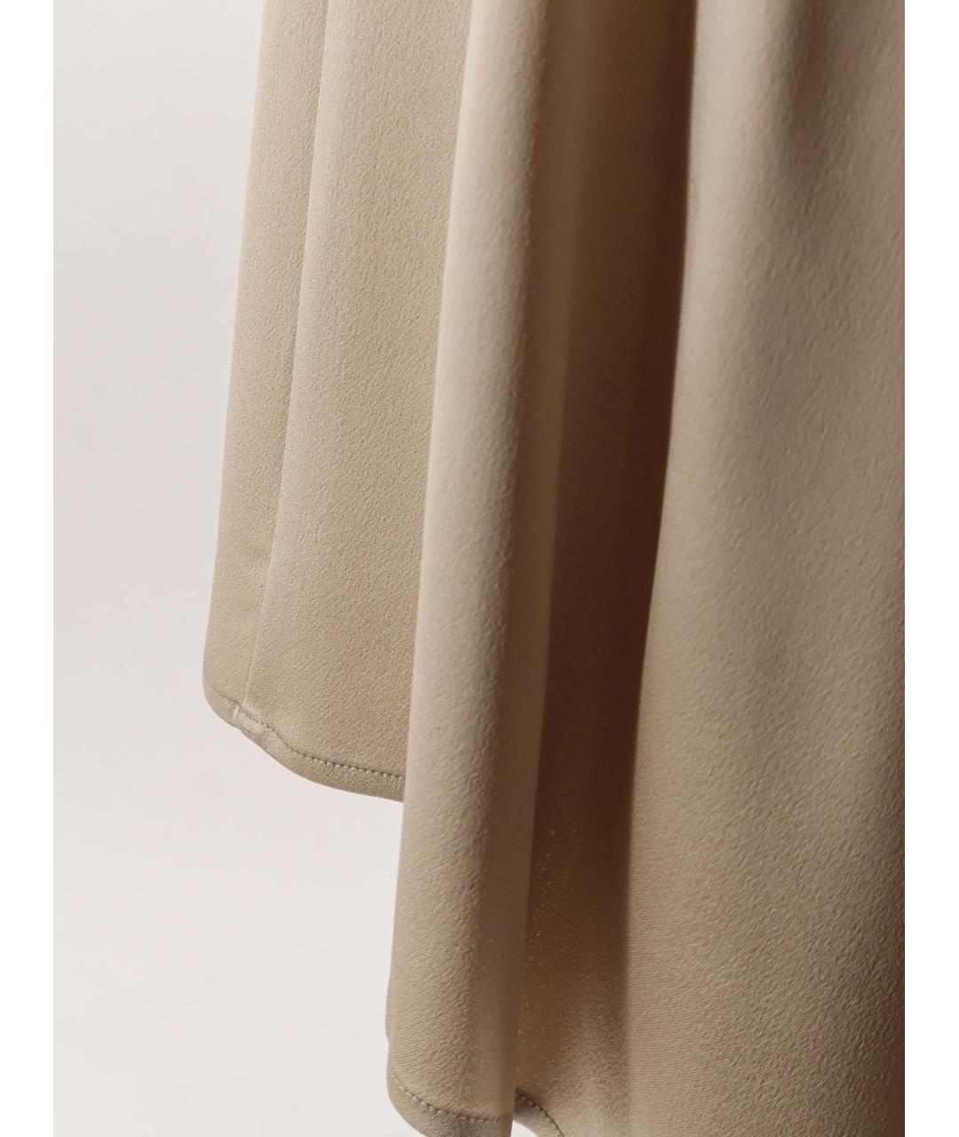 ALYSI Бежевая ацетатная юбка миди, фото 3