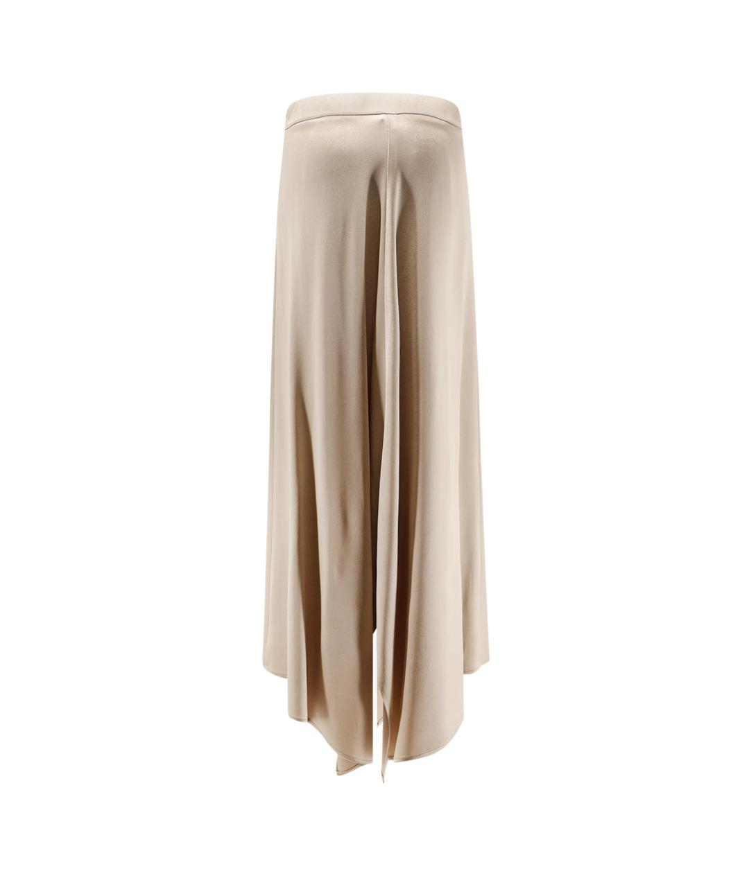 ALYSI Бежевая ацетатная юбка миди, фото 2