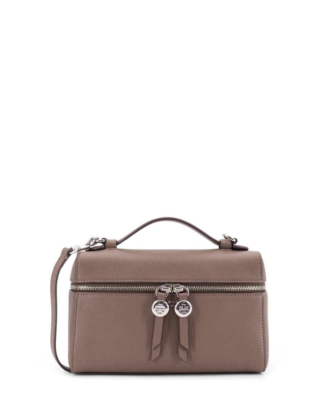 TORY BURCH Бежевая кожаная сумка с короткими ручками, фото 1