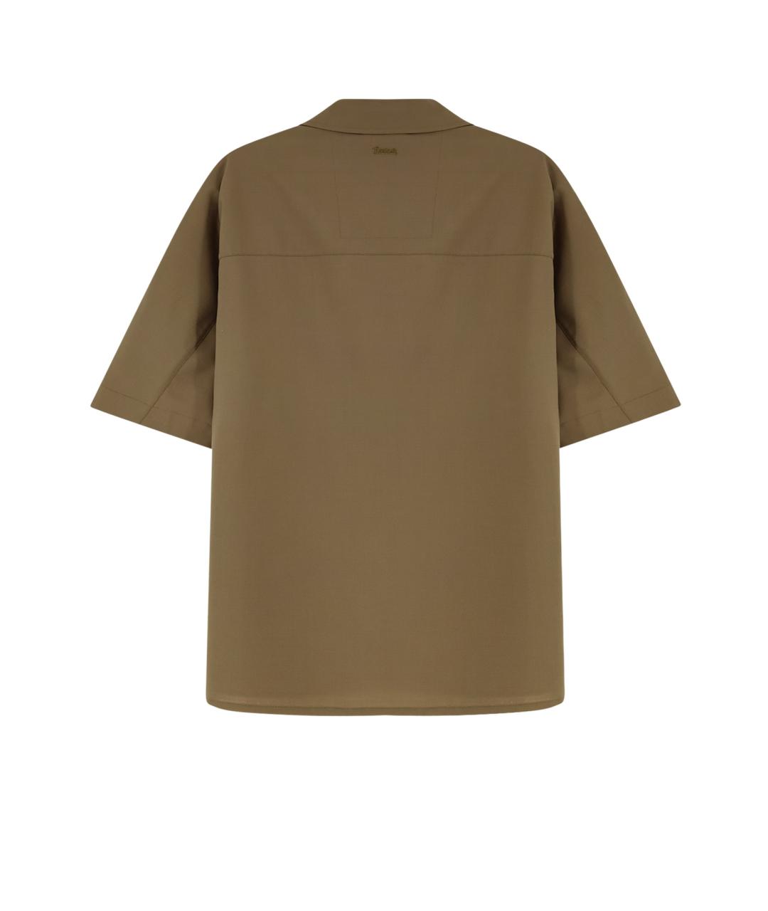 LAMINAR Хаки шерстяная кэжуал рубашка, фото 2