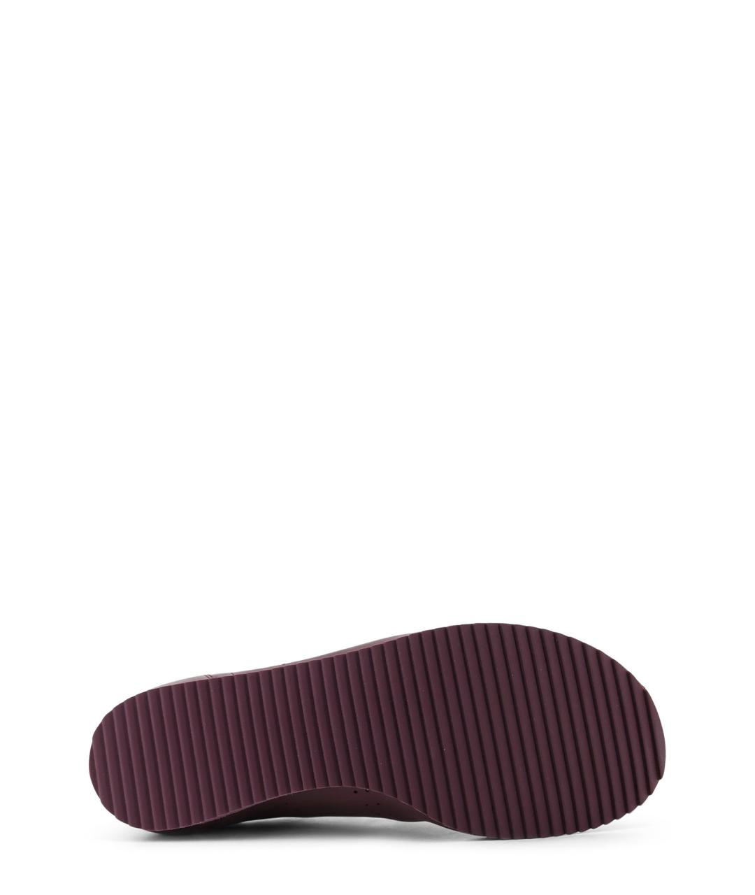 Ami Paris Бордовые кожаные низкие кроссовки / кеды, фото 4