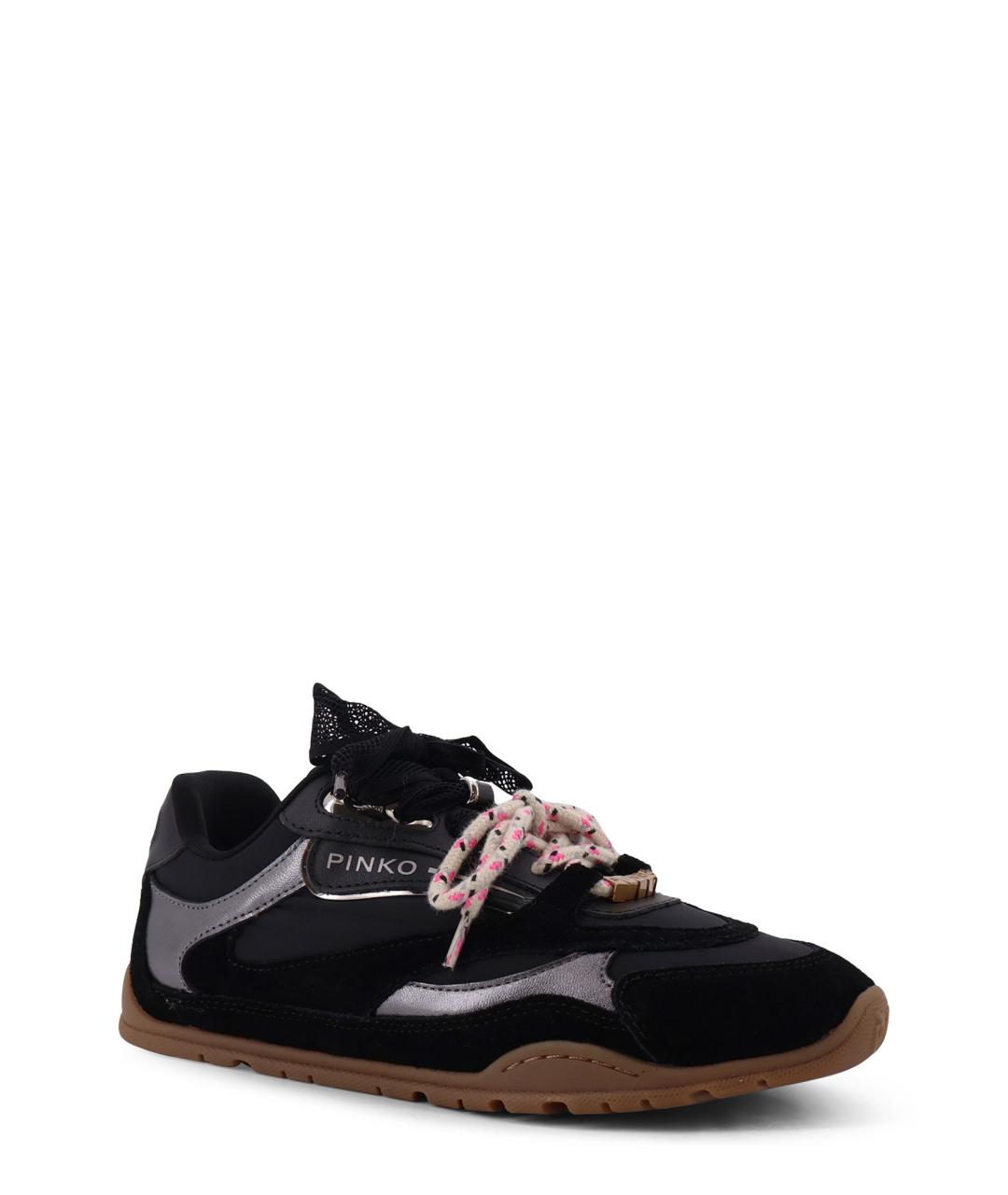 PINKO Черные замшевые кроссовки, фото 2