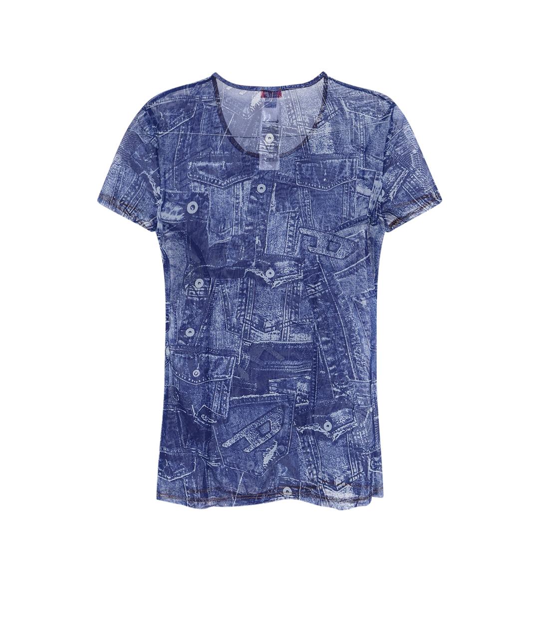 DIESEL Синяя футболка, фото 2