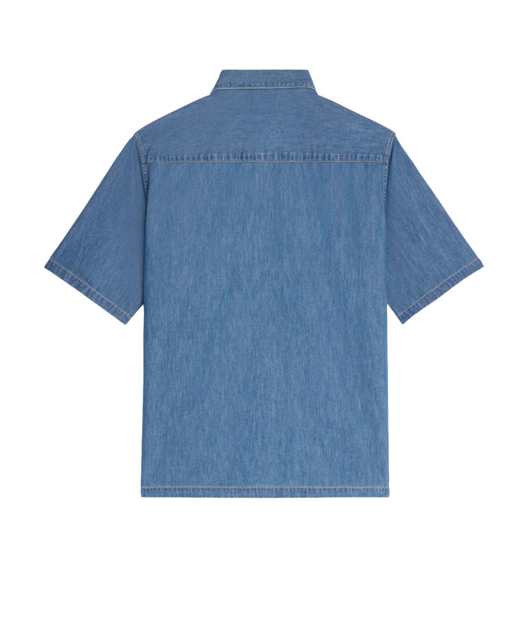 CELINE Синяя хлопковая кэжуал рубашка, фото 2