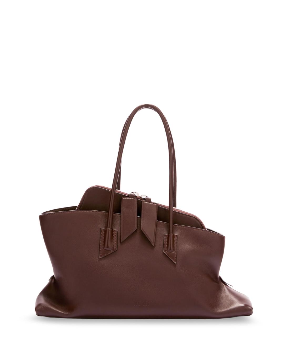 THE ATTICO Коричневая кожаная сумка тоут, фото 1
