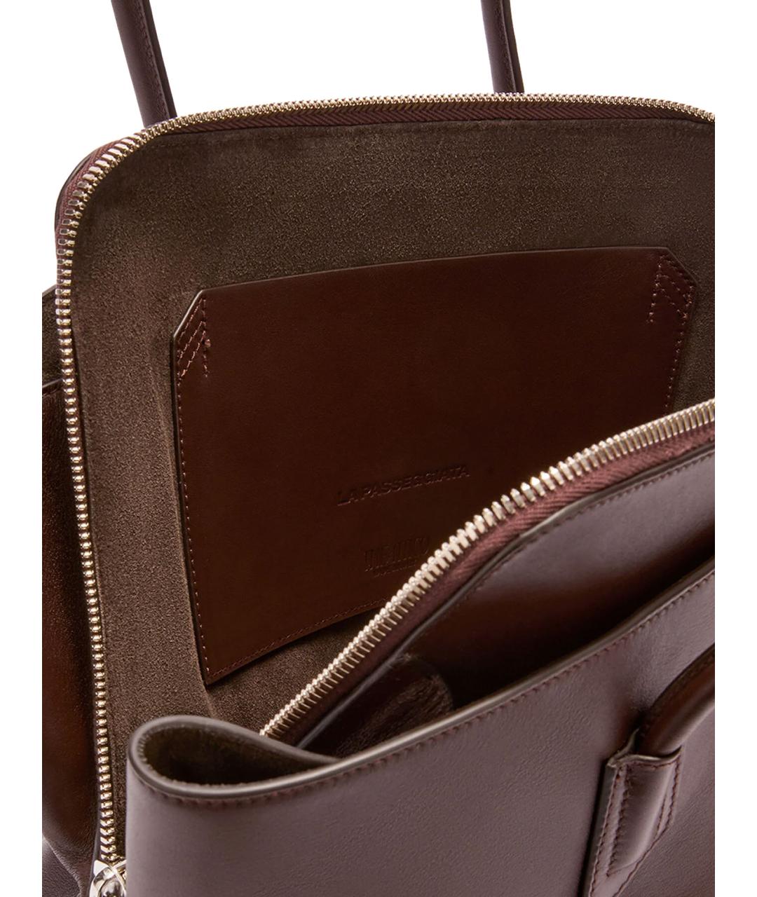 THE ATTICO Коричневая кожаная сумка тоут, фото 4