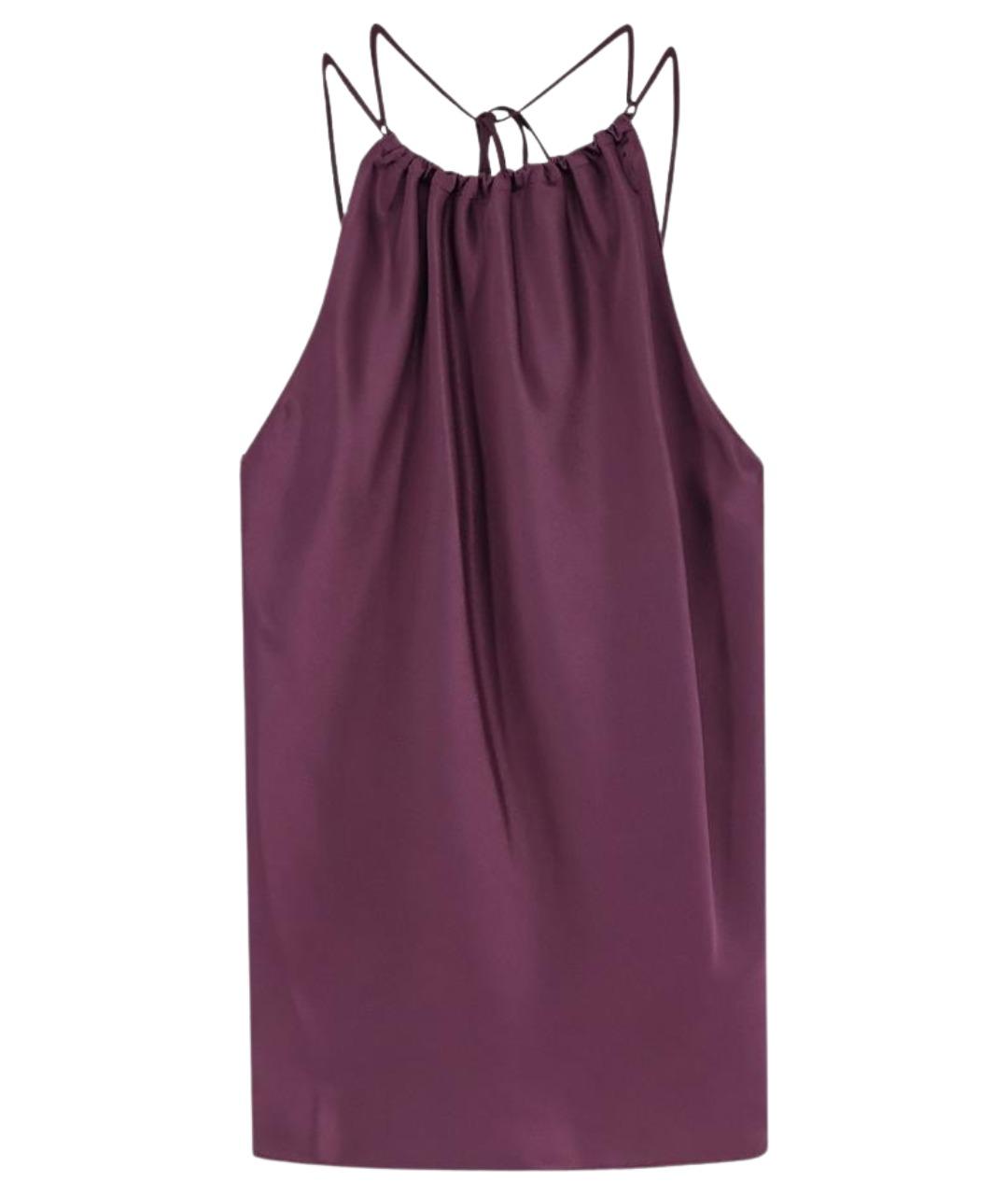 PINKO Бордовая ацетатная майка, фото 1