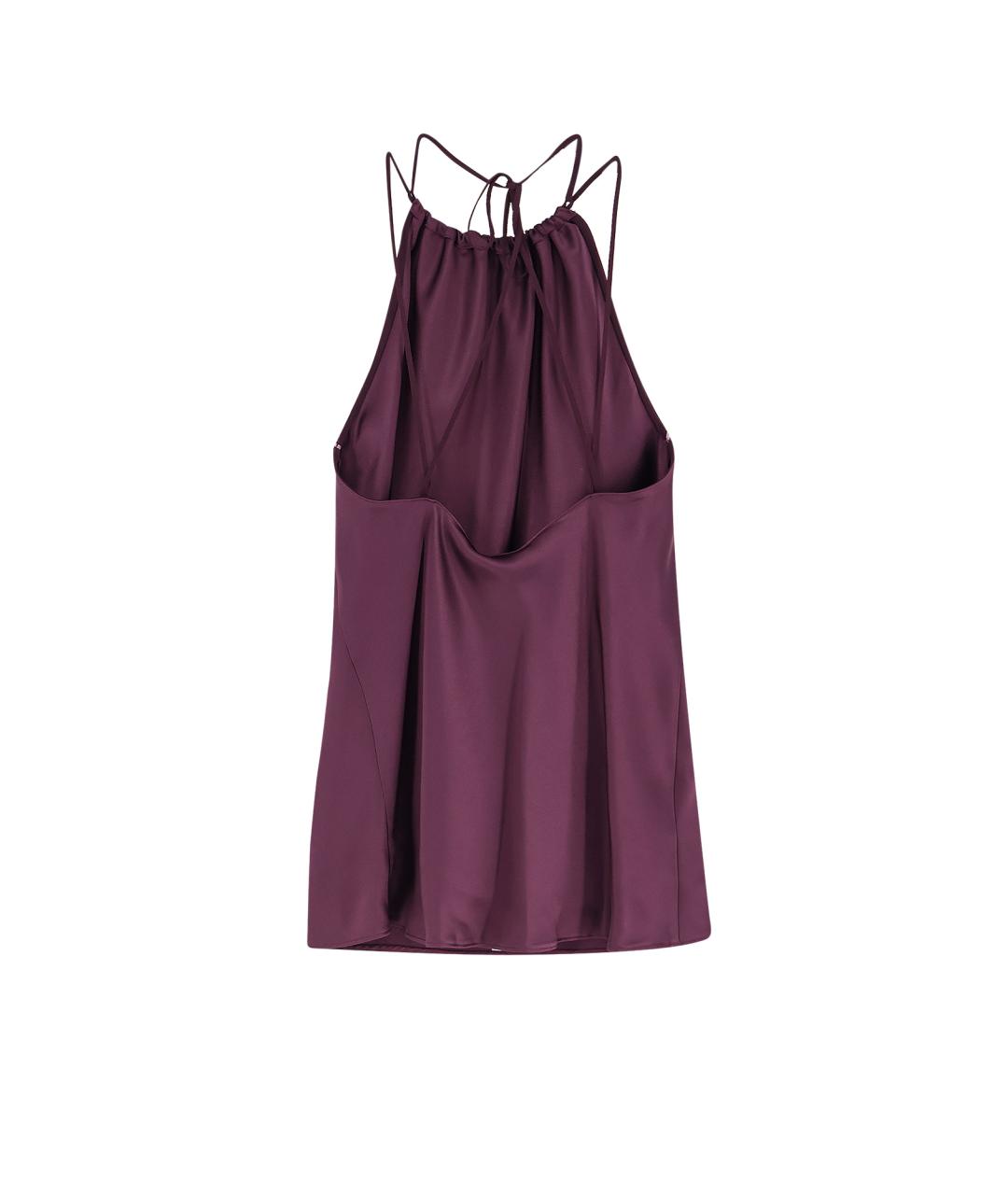 PINKO Бордовая ацетатная майка, фото 2