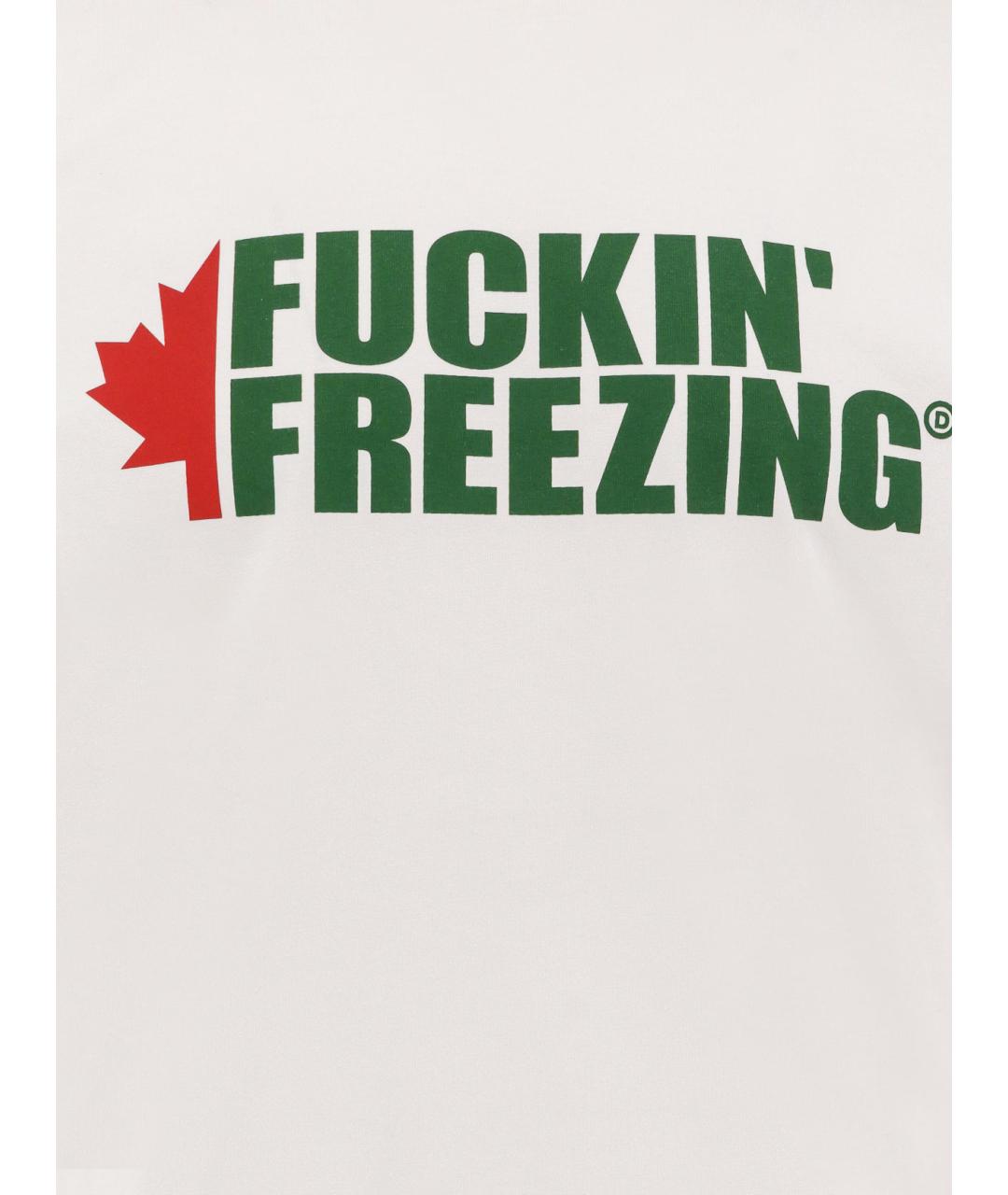 DSQUARED2 Белая хлопковая футболка, фото 3