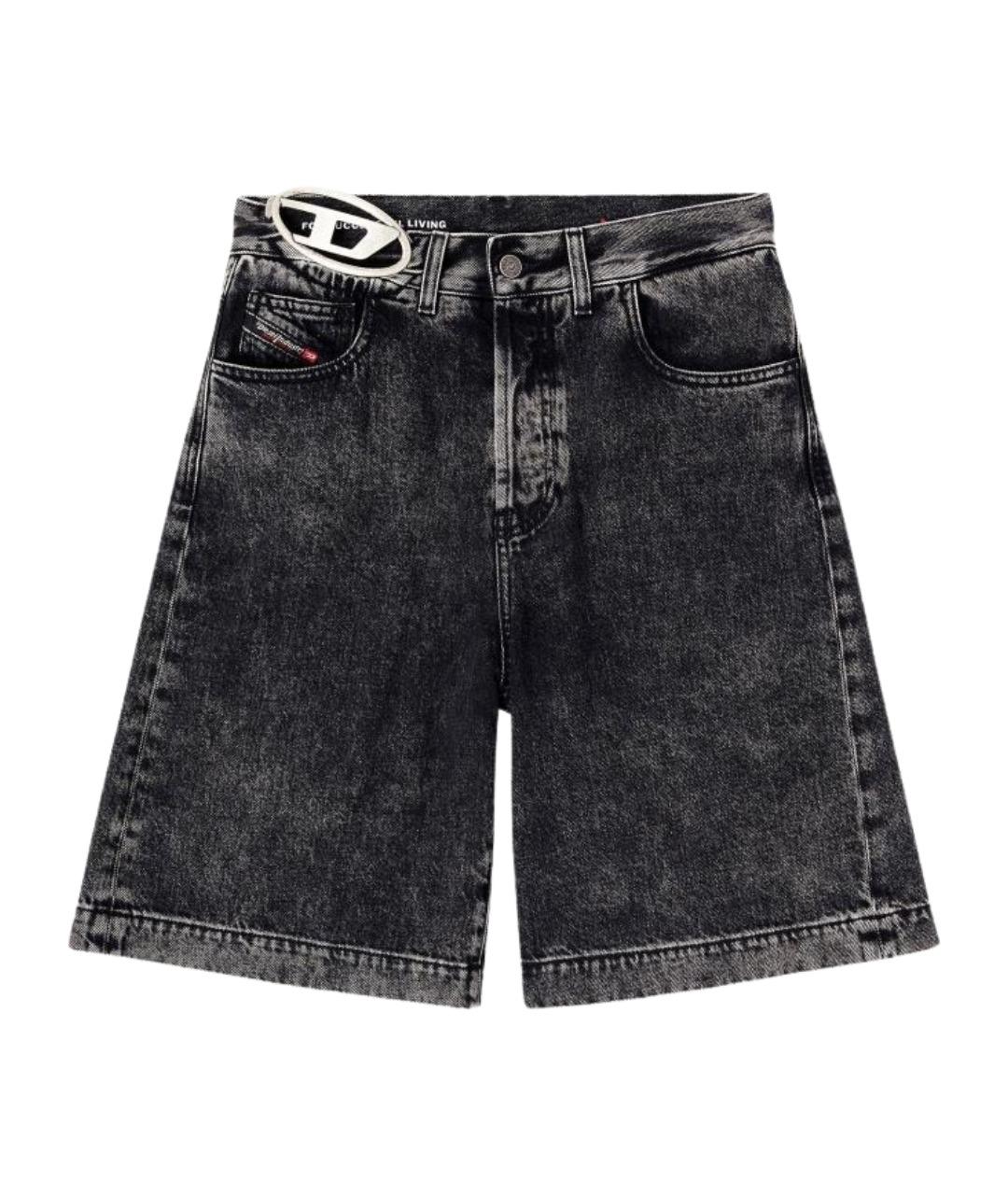 DIESEL Черные хлопковые шорты, фото 1