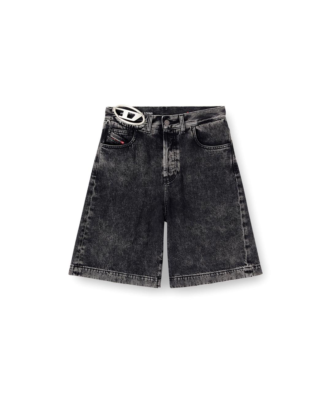 DIESEL Черные хлопковые шорты, фото 4