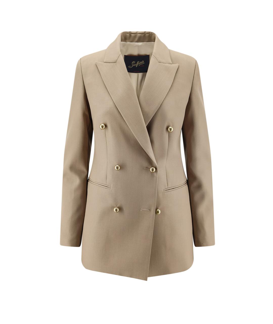 SEAFARER Бежевый шерстяной жакет/пиджак, фото 1