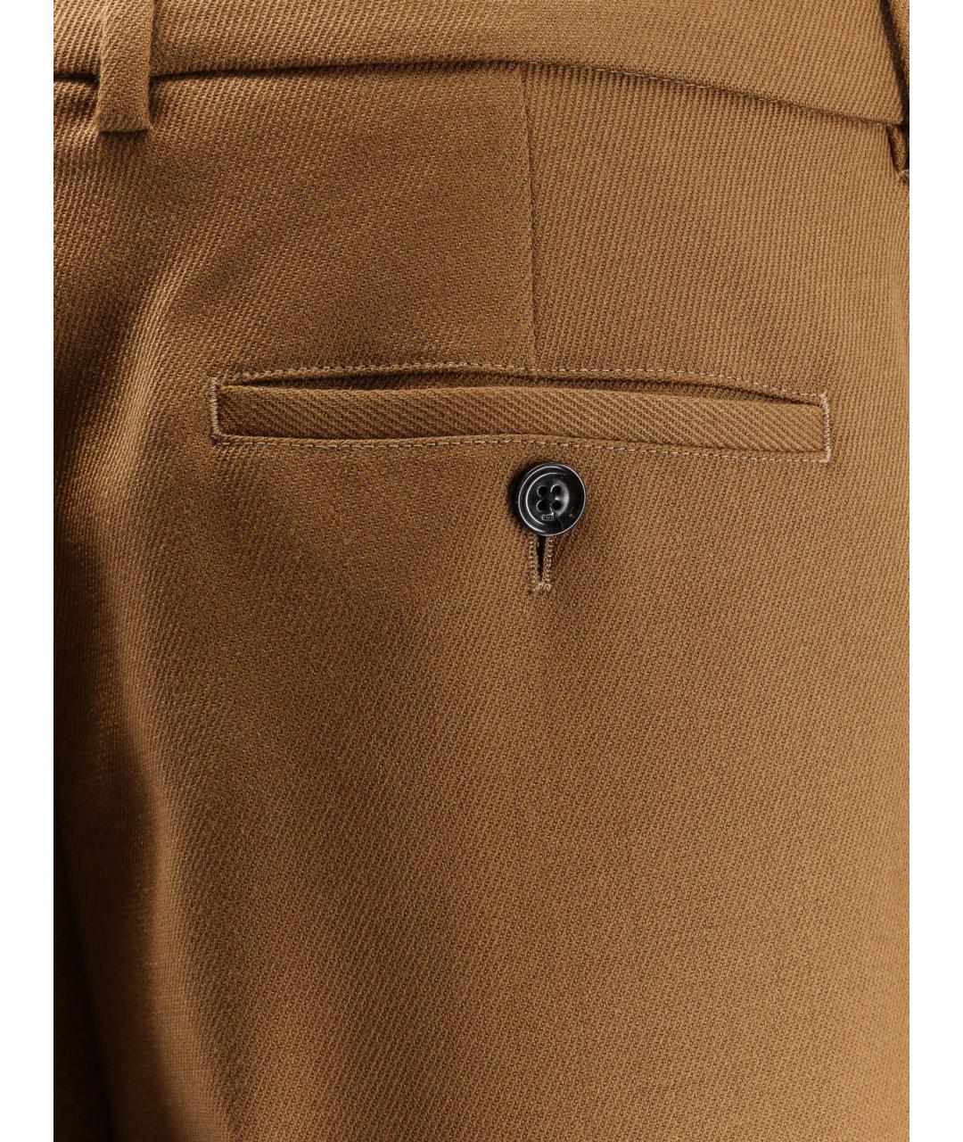 Ami Paris Коричневые шерстяные повседневные брюки, фото 3