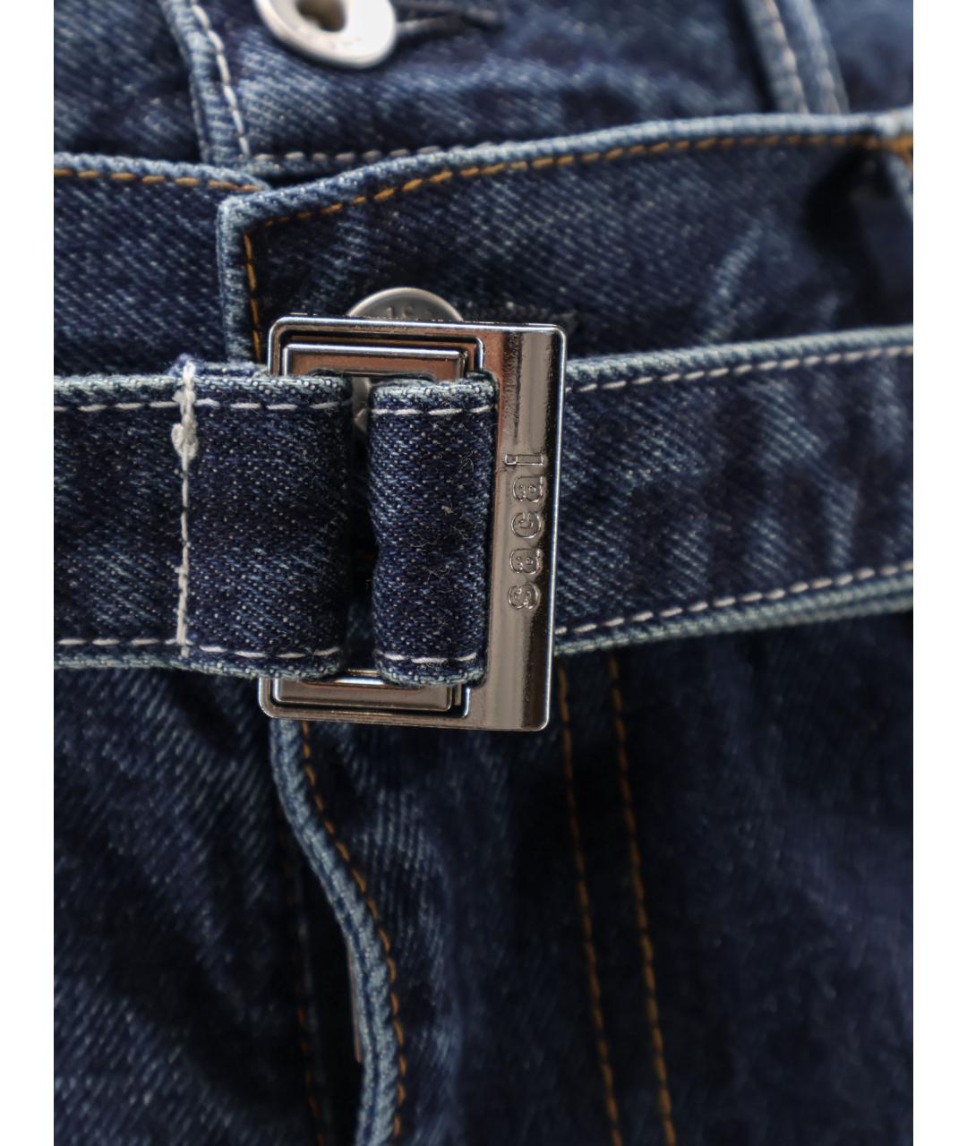 SACAI Синие хлопковые прямые джинсы, фото 3