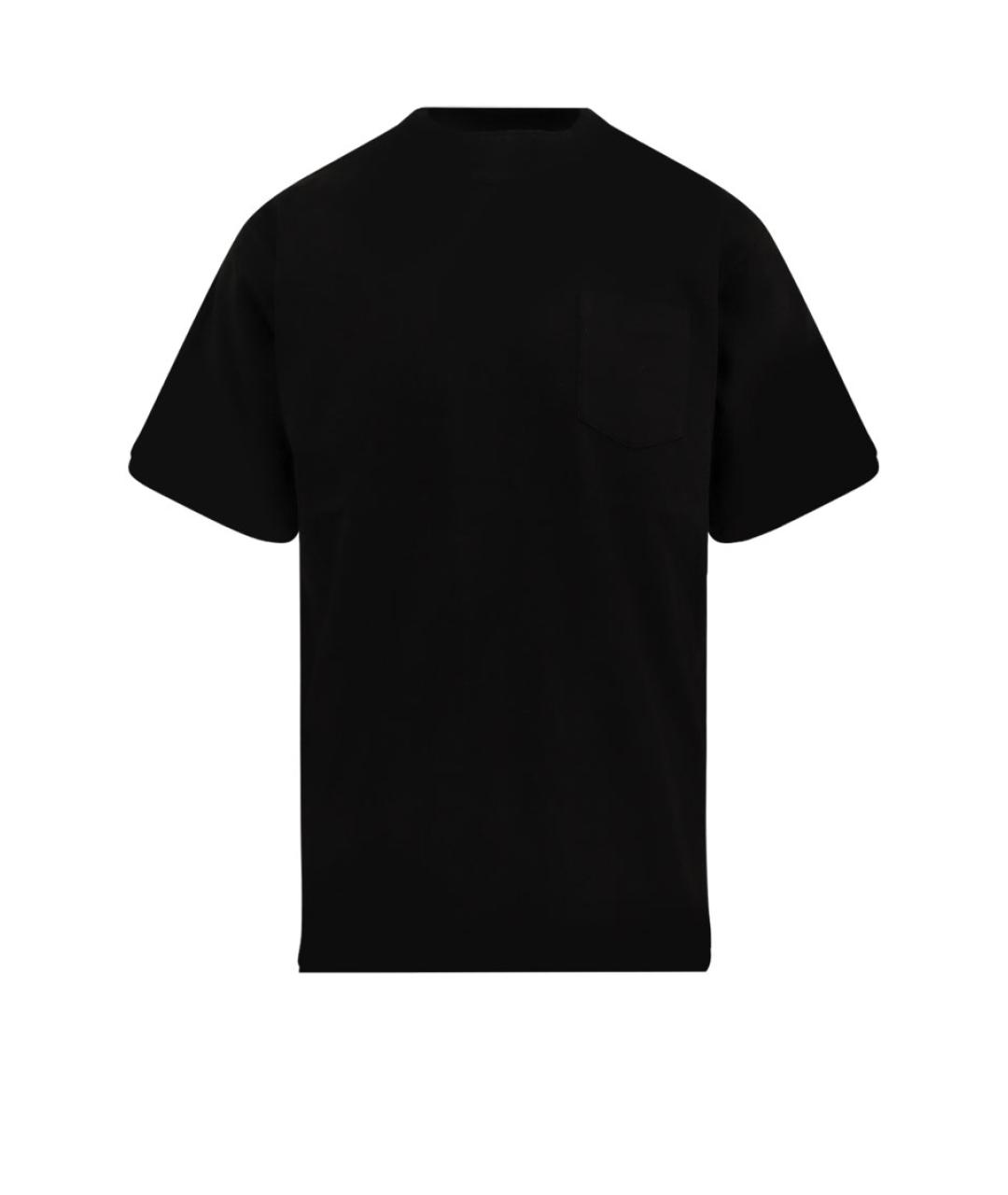 SACAI Черная хлопковая футболка, фото 1