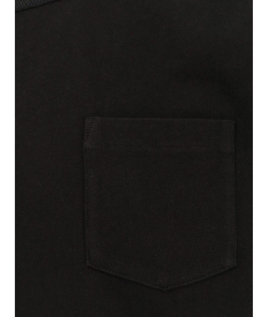 SACAI Черная хлопковая футболка, фото 3