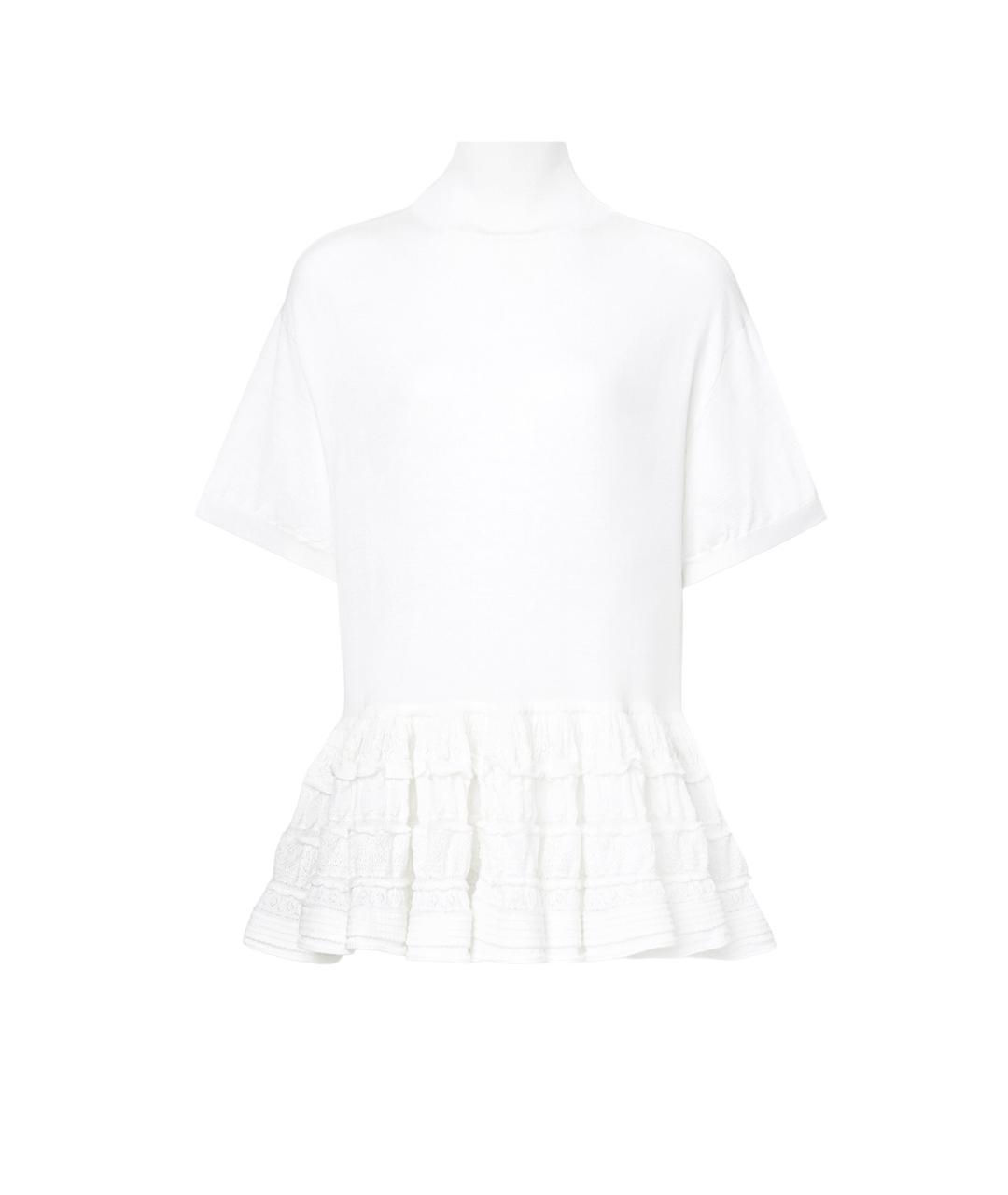 ALAIA Белый шерстяной джемпер / свитер, фото 2