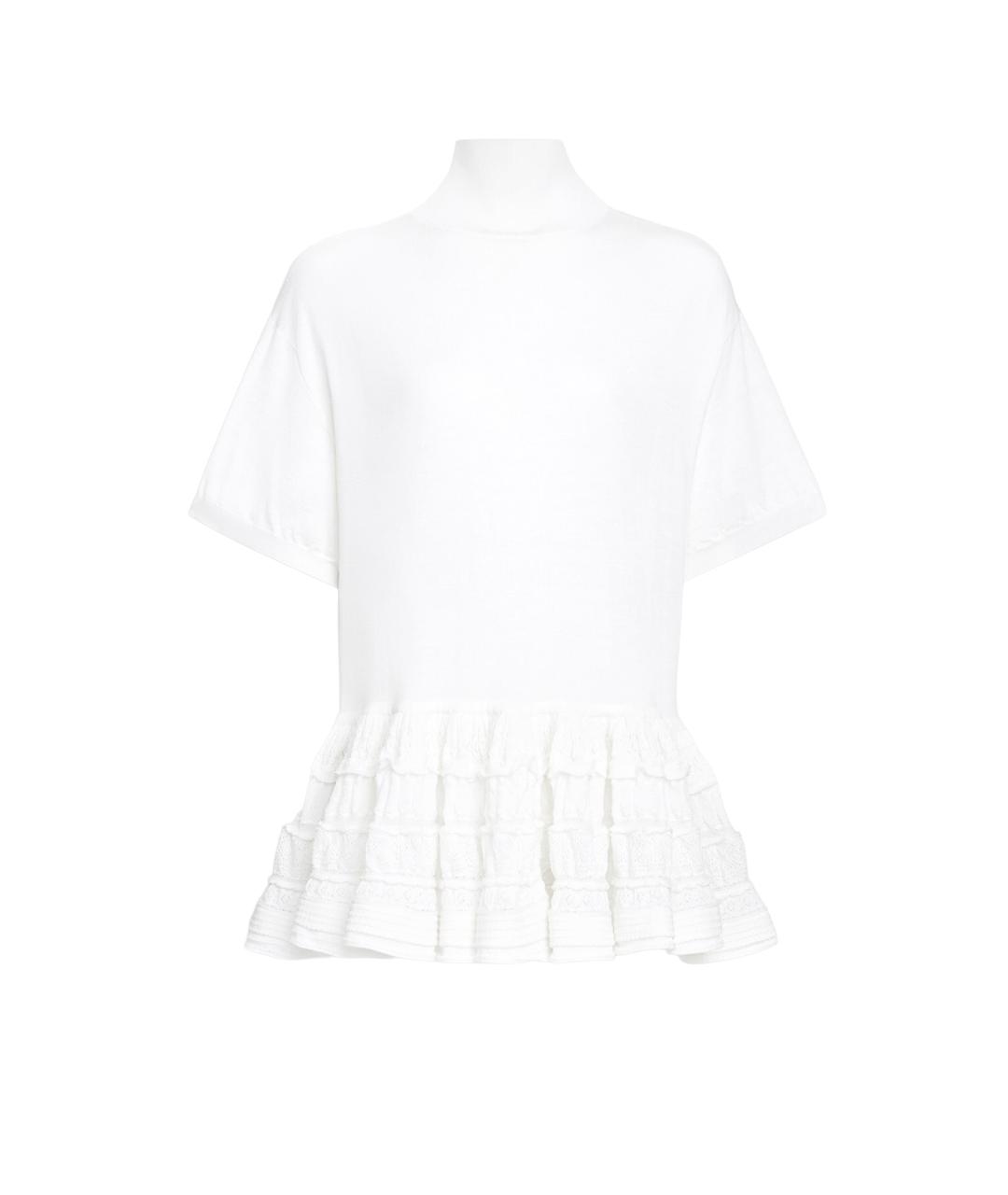 ALAIA Белый шерстяной джемпер / свитер, фото 1