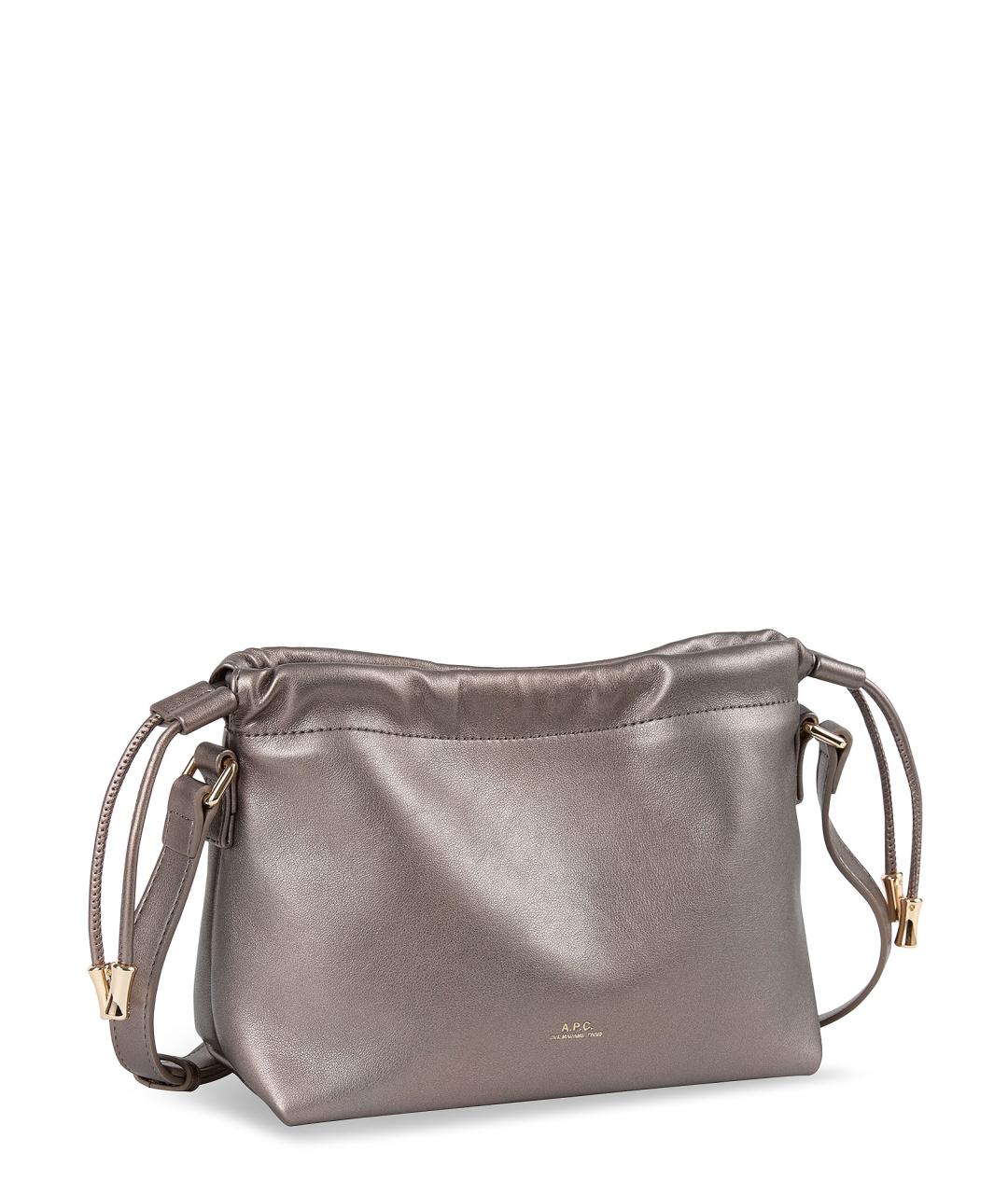 A.P.C. Серая сумка тоут из искусственной кожи, фото 3