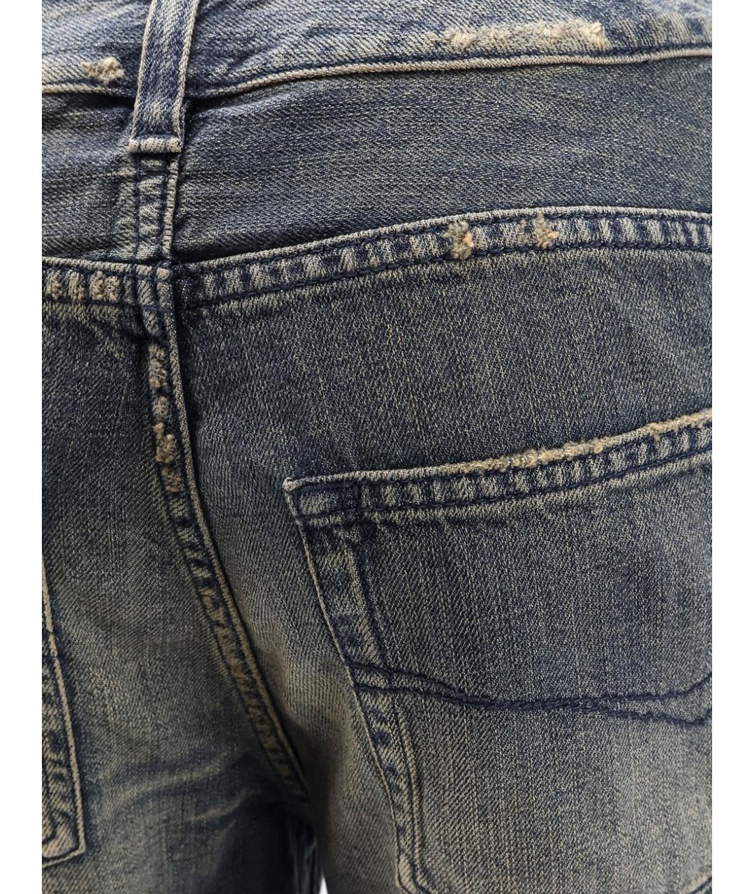 BALENCIAGA Синие хлопковые прямые джинсы, фото 3