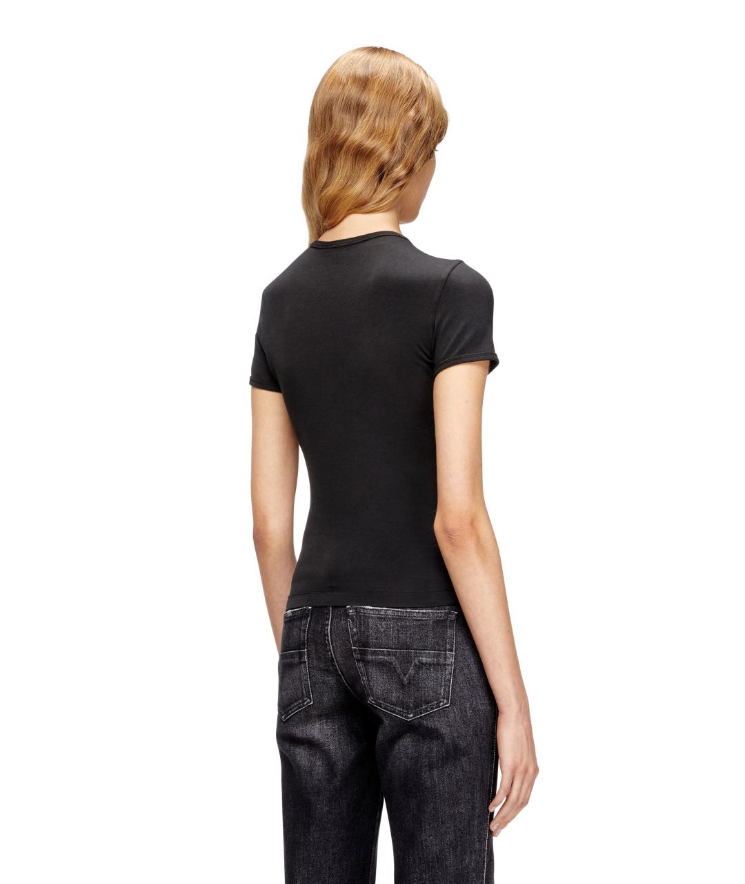 DIESEL Черная хлопковая футболка, фото 3