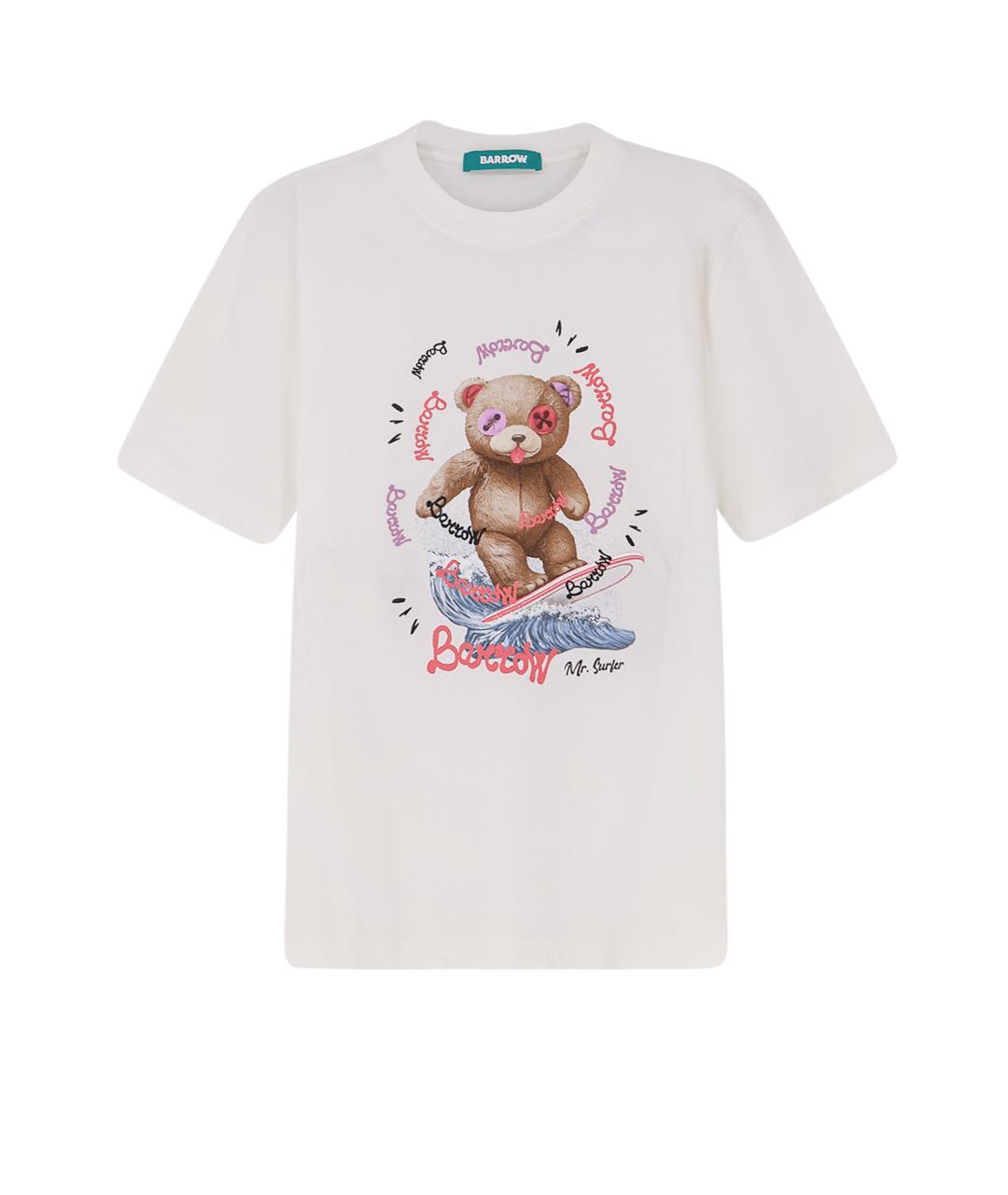 BARROW Белая хлопковая футболка, фото 1