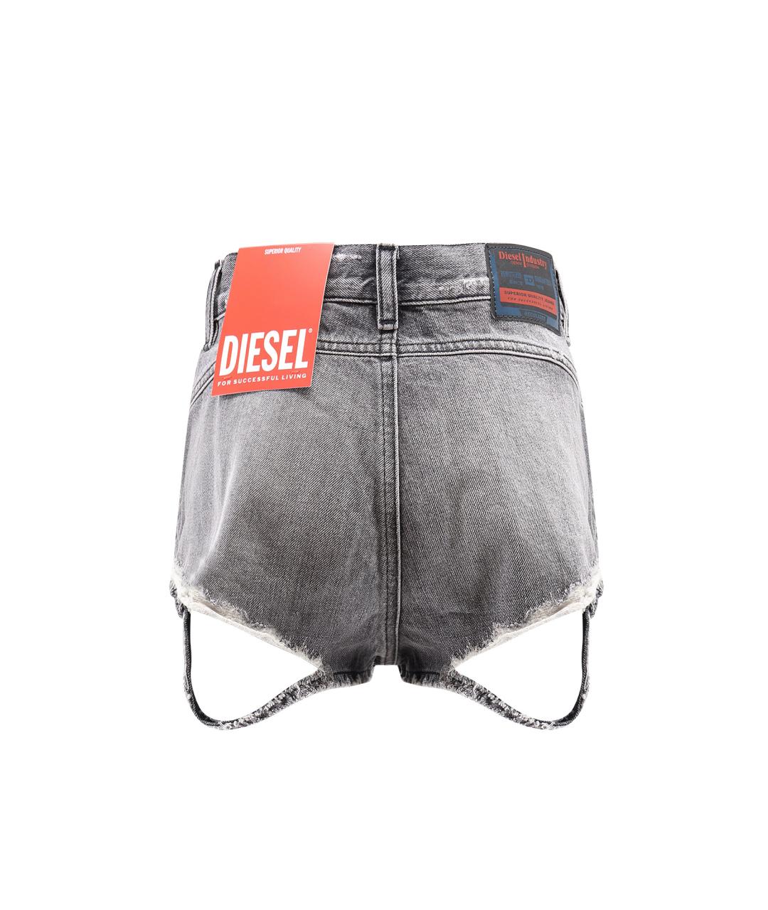 DIESEL Серые хлопковые шорты, фото 2