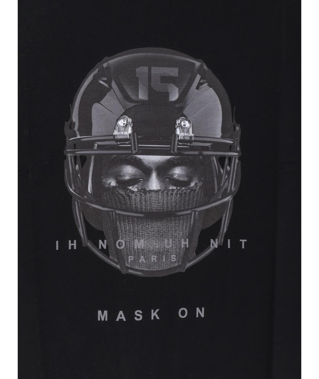 IH NOM UH NIT Черная хлопковая футболка, фото 3
