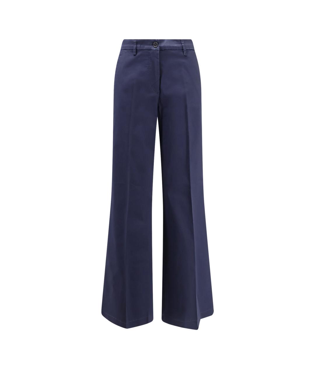 ASPESI Синие хлопковые прямые брюки, фото 1