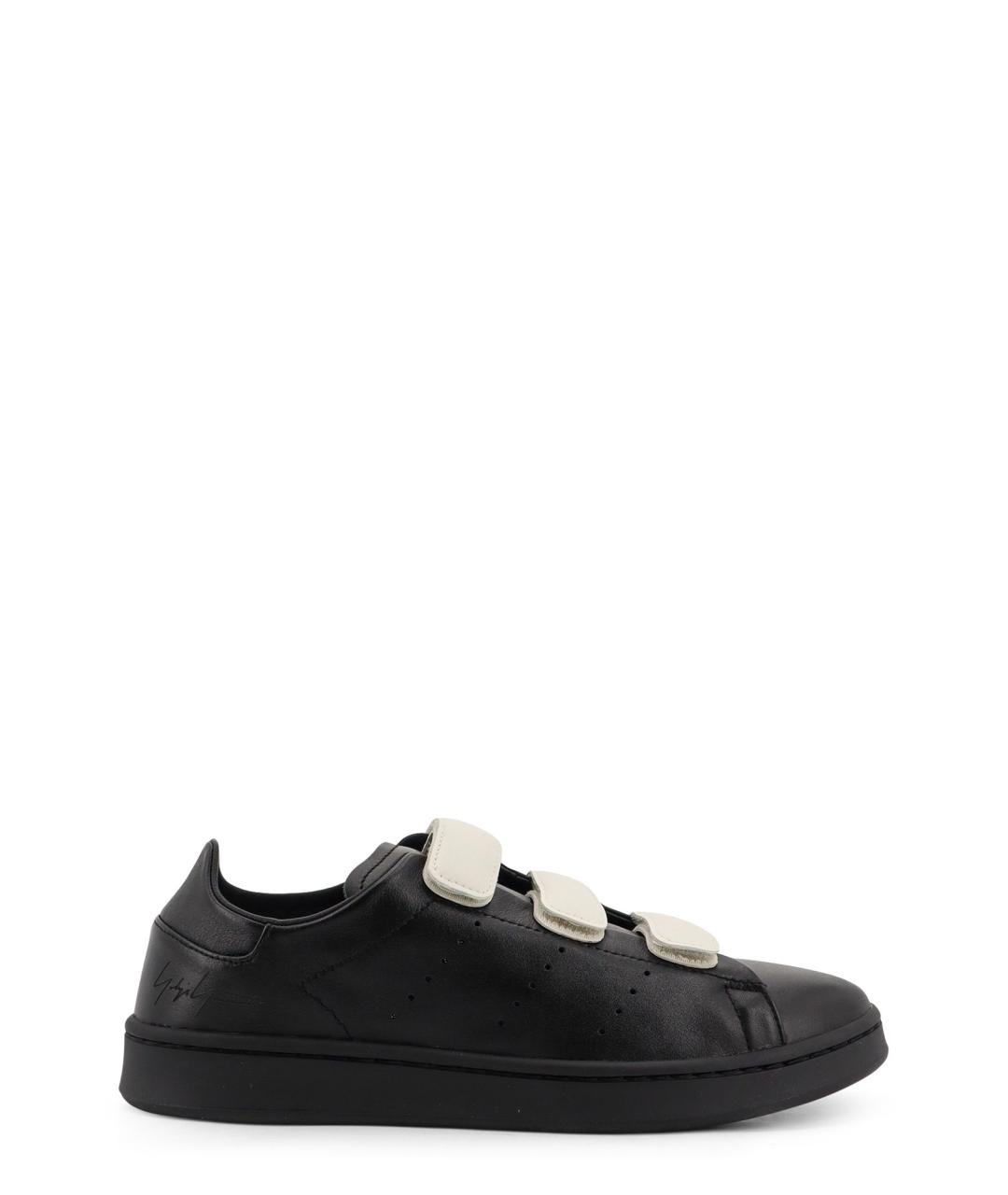 Y-3 Черные кожаные низкие кроссовки / кеды, фото 5