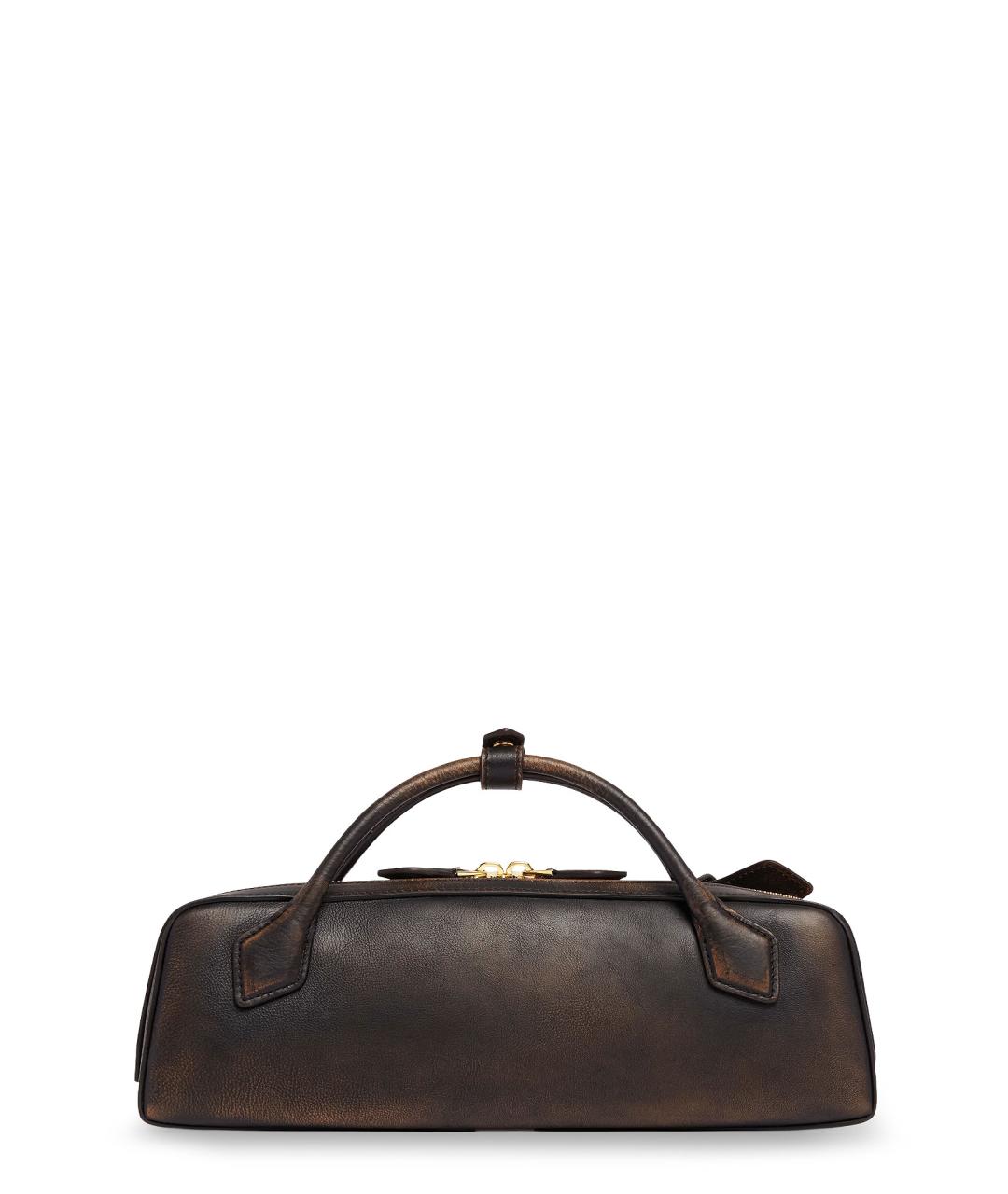 ALAIA Коричневая кожаная сумка с короткими ручками, фото 2