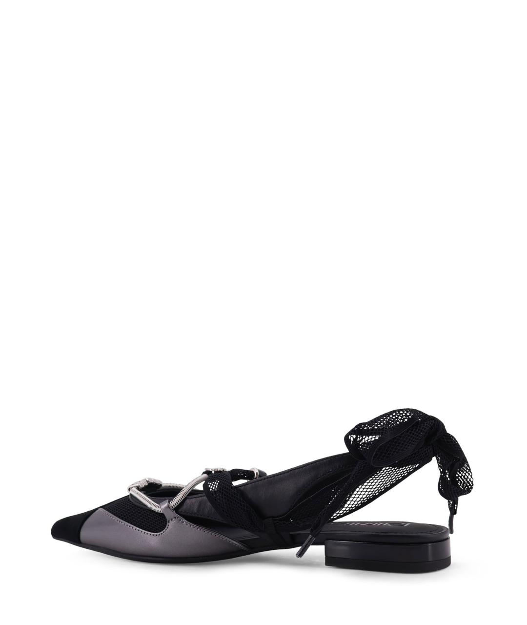 PINKO Черные кожаные балетки, фото 3