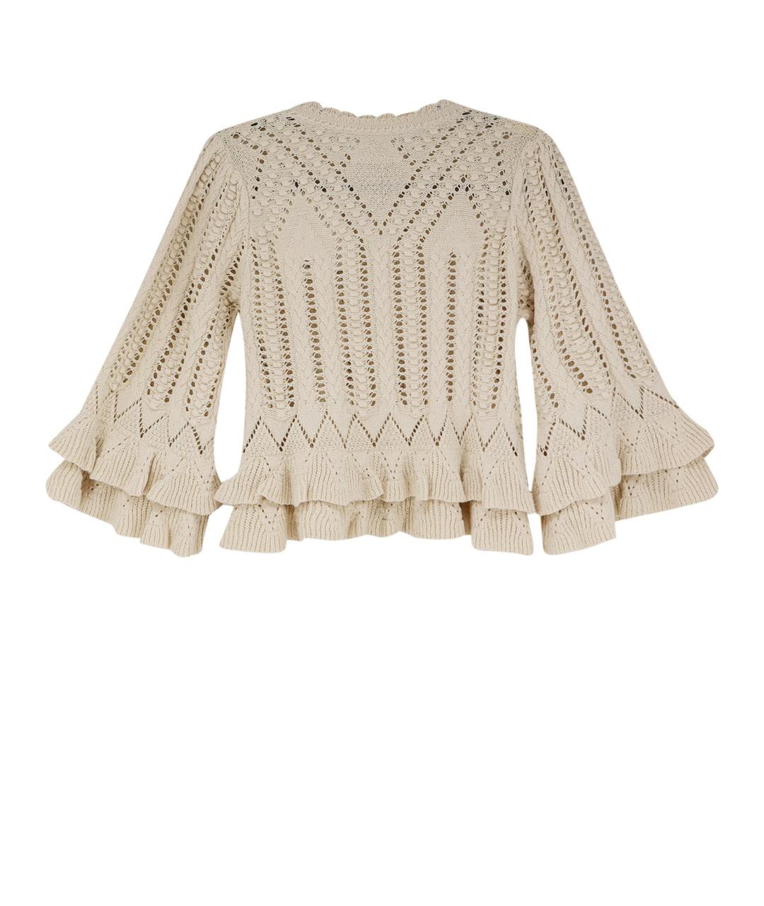 ISABEL MARANT ETOILE Бежевый хлопковый джемпер / свитер, фото 2