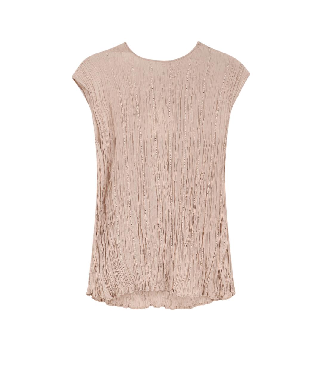 ALYSI Бежевая вискозная футболка, фото 4